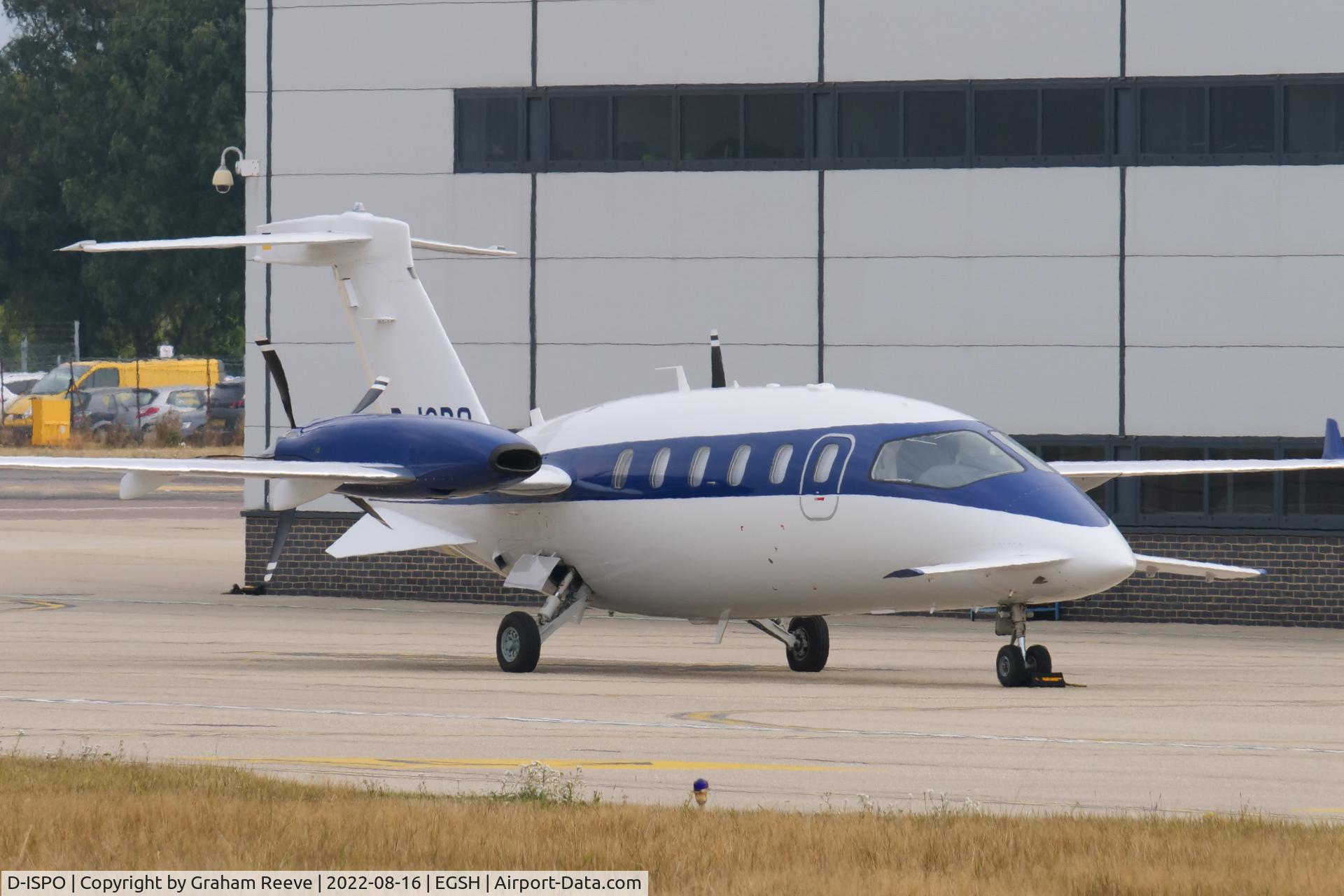 D-ISPO, Piaggio P-180 Avanti Evo C/N 3004, Parked at Norwich,