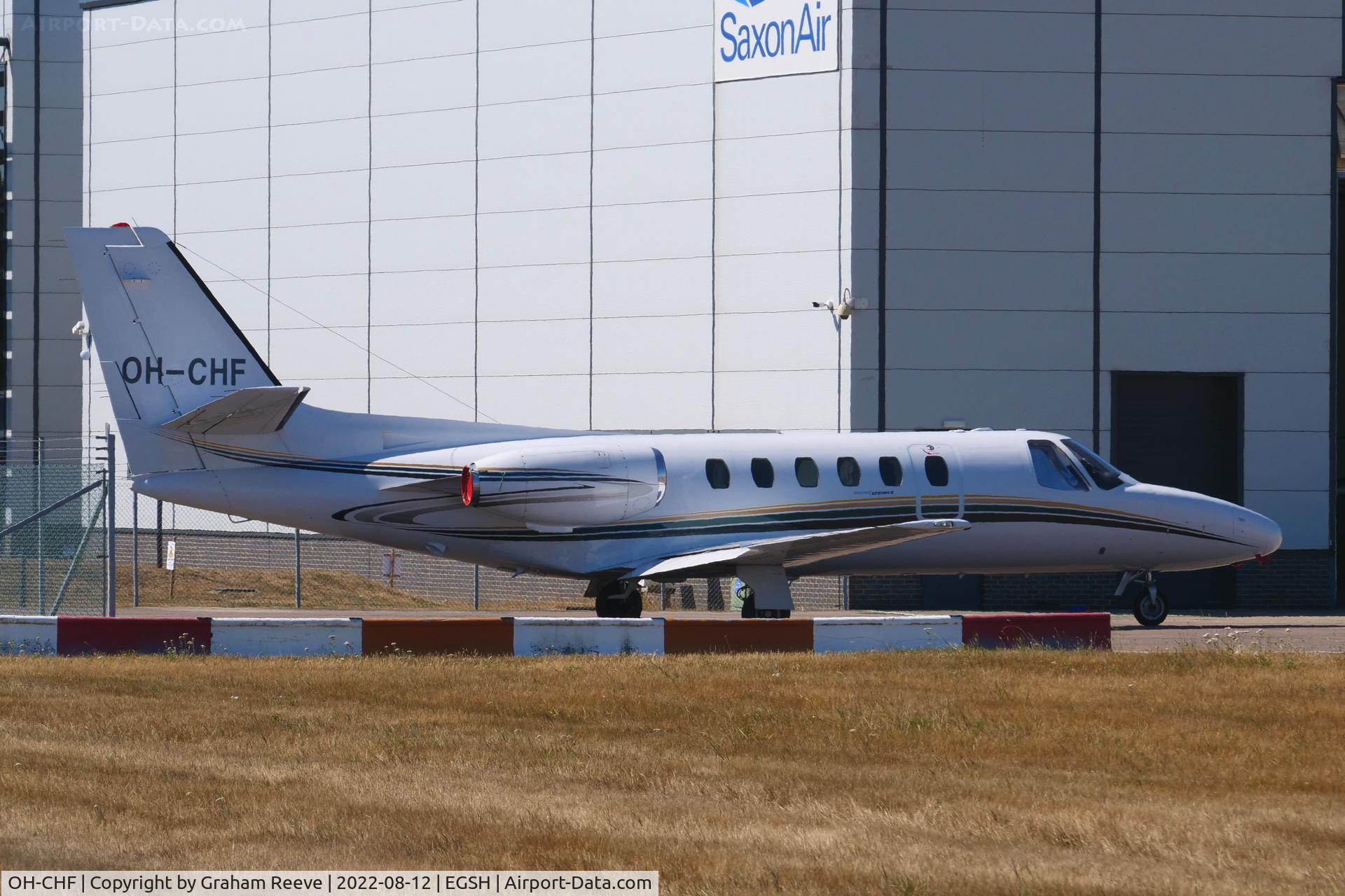 OH-CHF, 1980 Cessna 550 Citation II C/N 5500182, Parked at Norwich.