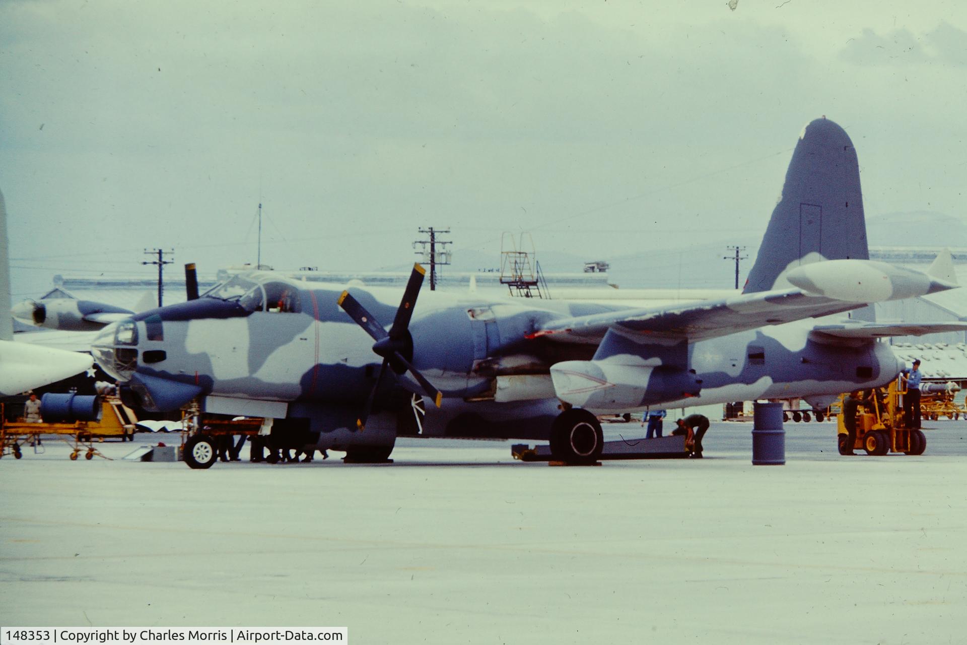 148353, 1961 Lockheed AP-2H Neptune C/N 726-7239, Cam Ranh Bay, 1967.  We taxied in from a flight one day, and here is this surprise.