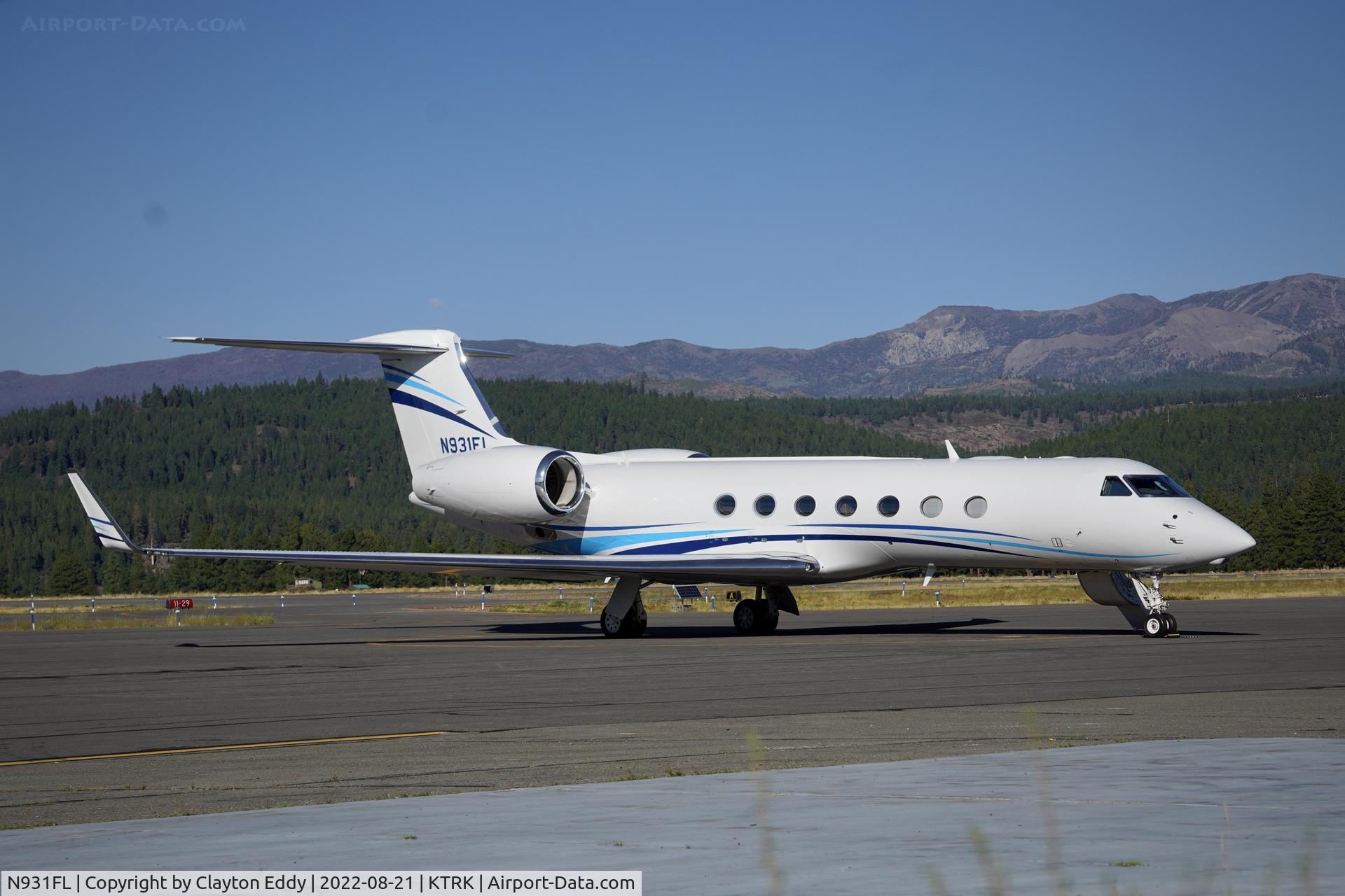 N931FL, 2015 Gulfstream Aerospace GV-SP (G550) C/N 5515, Truckee airport in California 2022.