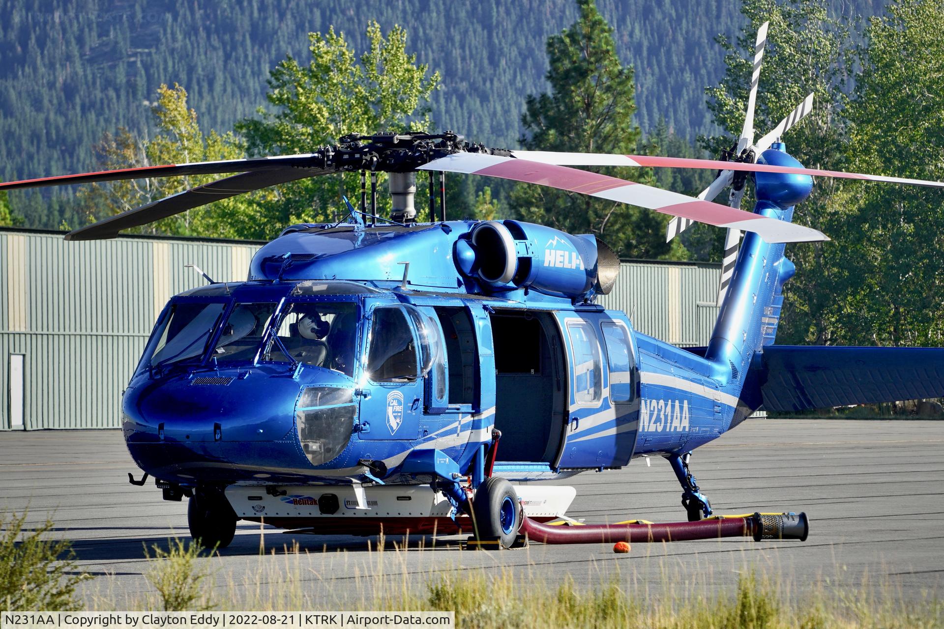 N231AA, 1980 Sikorsky UH-60A Black Hawk C/N 70.242, Truckee airport in California 2022.