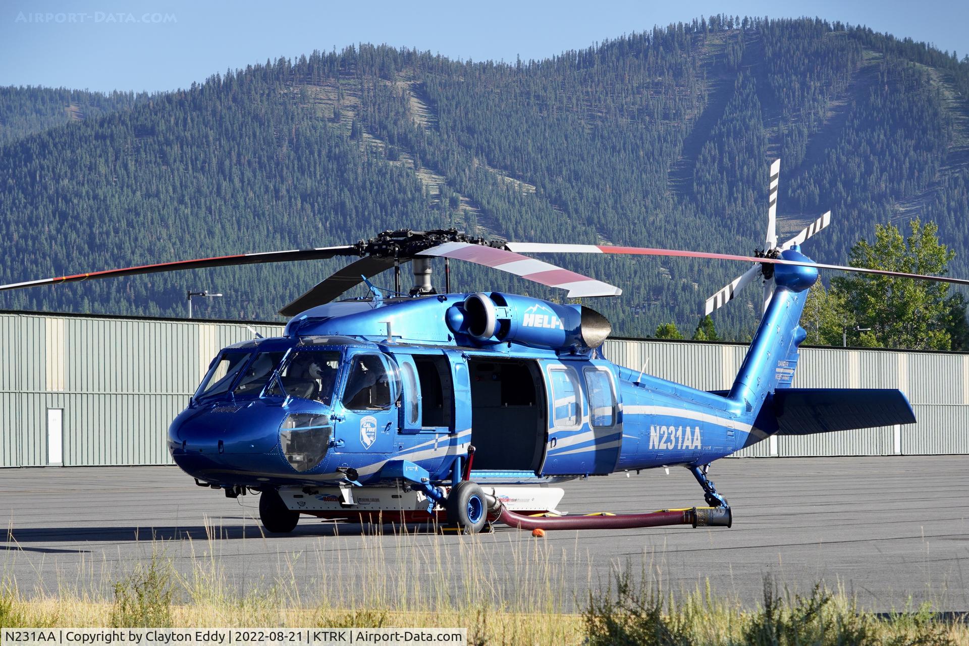 N231AA, 1980 Sikorsky UH-60A Black Hawk C/N 70.242, Truckee airport in California 2022.