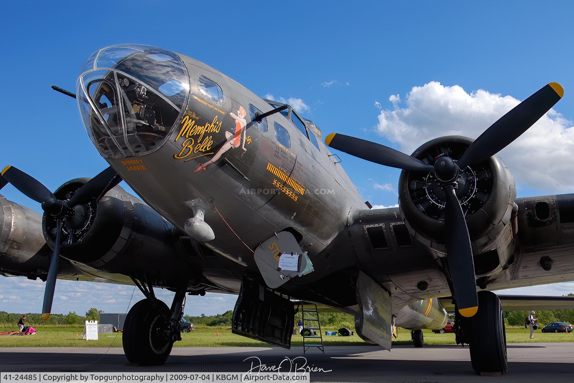41-24485, 1941 Boeing B-17F-10-BO Flying Fortress (299P) C/N 3170, Memphis Belle on display