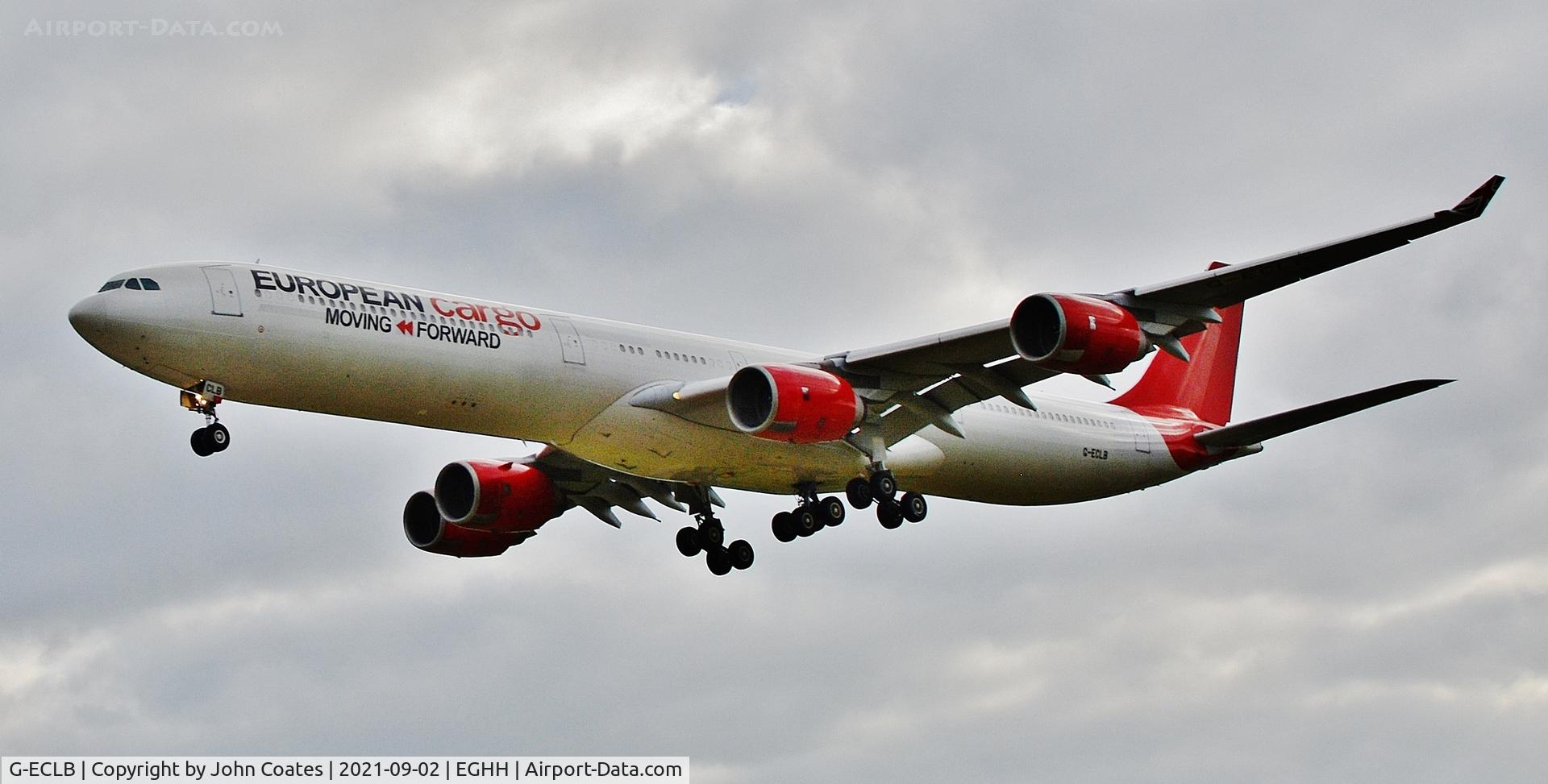 G-ECLB, 2006 Airbus A340-642 C/N 753, Final approach to 08