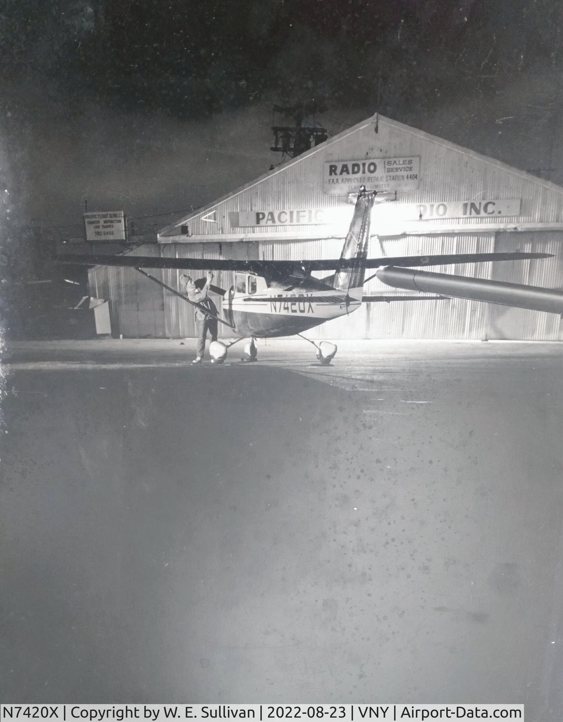 N7420X, 1960 Cessna 172B C/N 17247920, Taken at Van Nuys airport 1967