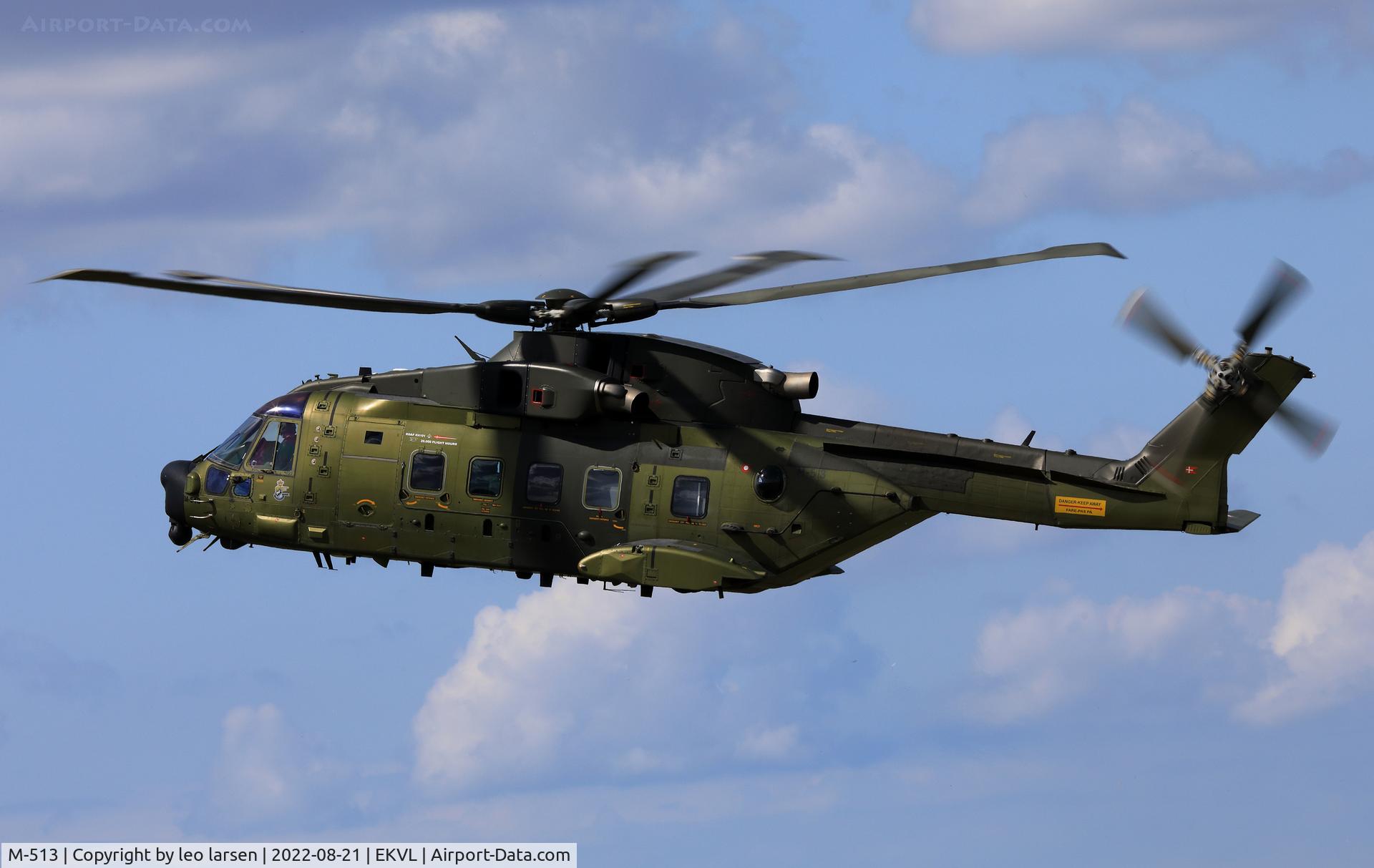 M-513, 2006 AgustaWestland EH-101 Mk.512 Merlin Joint Supporter C/N 50162/512013/DEN13, Værløse 21.8.2022