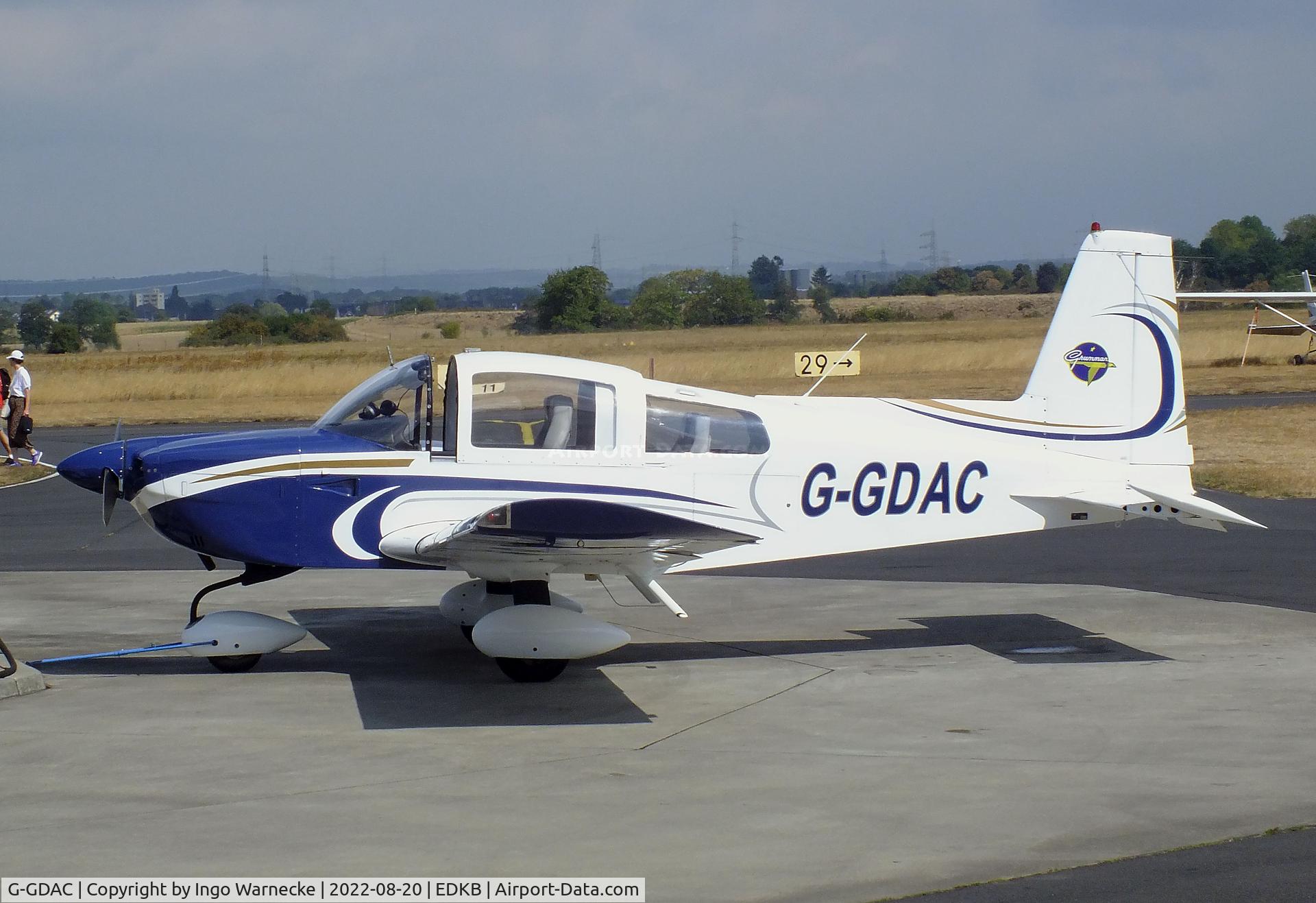 G-GDAC, 1976 Grumman American AA-5A Cheetah C/N AA5A-0347, Grumman American AA-5A Cheetah at the 2022 Grumman Fly-in at Bonn-Hangelar airfield