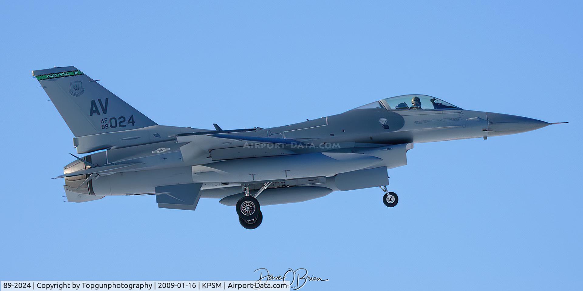 89-2024, 1990 General Dynamics F-16C Fighting Falcon C/N 1C-177, 555th Triple Nickel