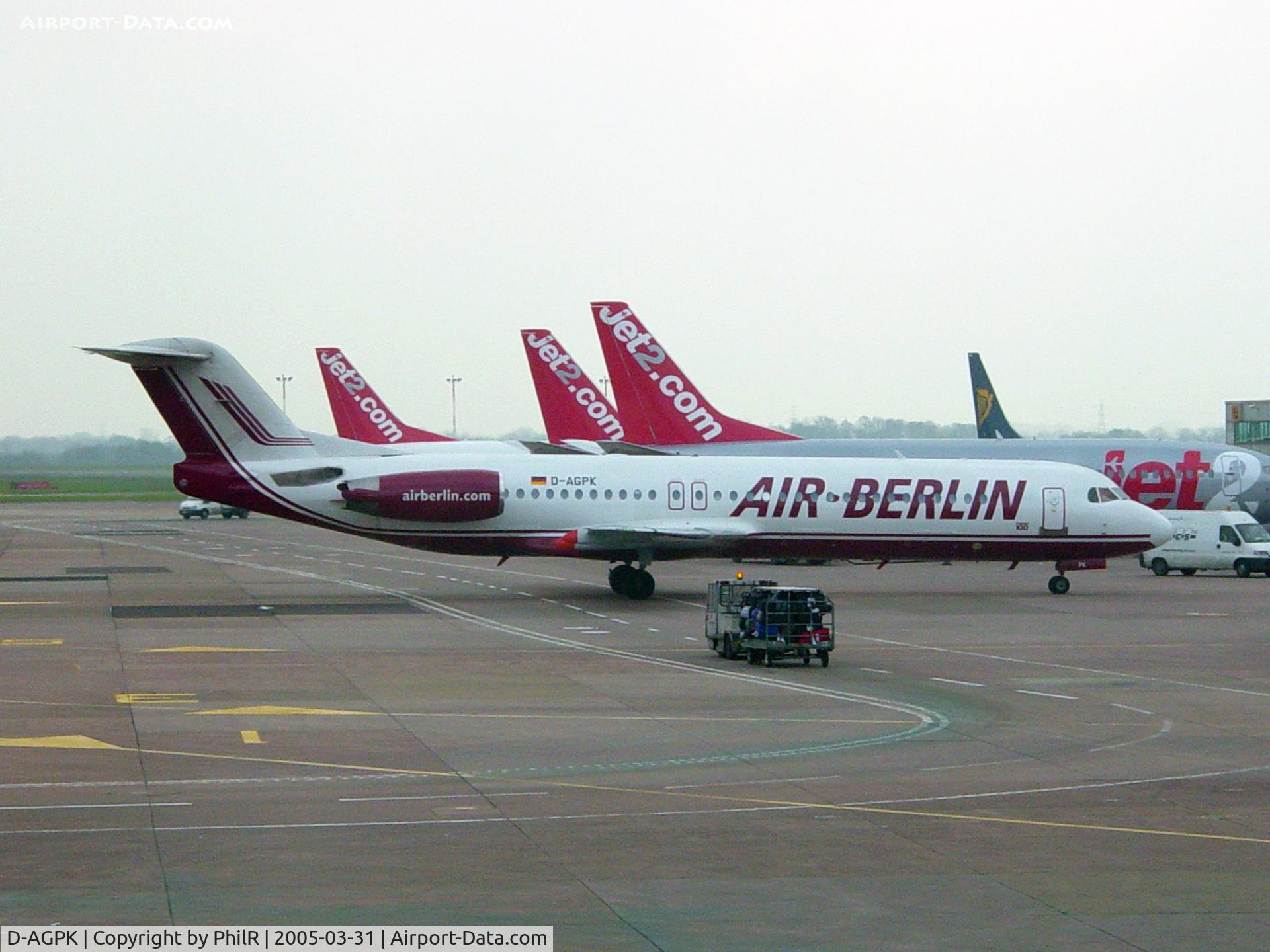 D-AGPK, 1990 Fokker 100 (F-28-0100) C/N 11313, Air Berlin 1990 Fokker 100 D-AGPK MAN