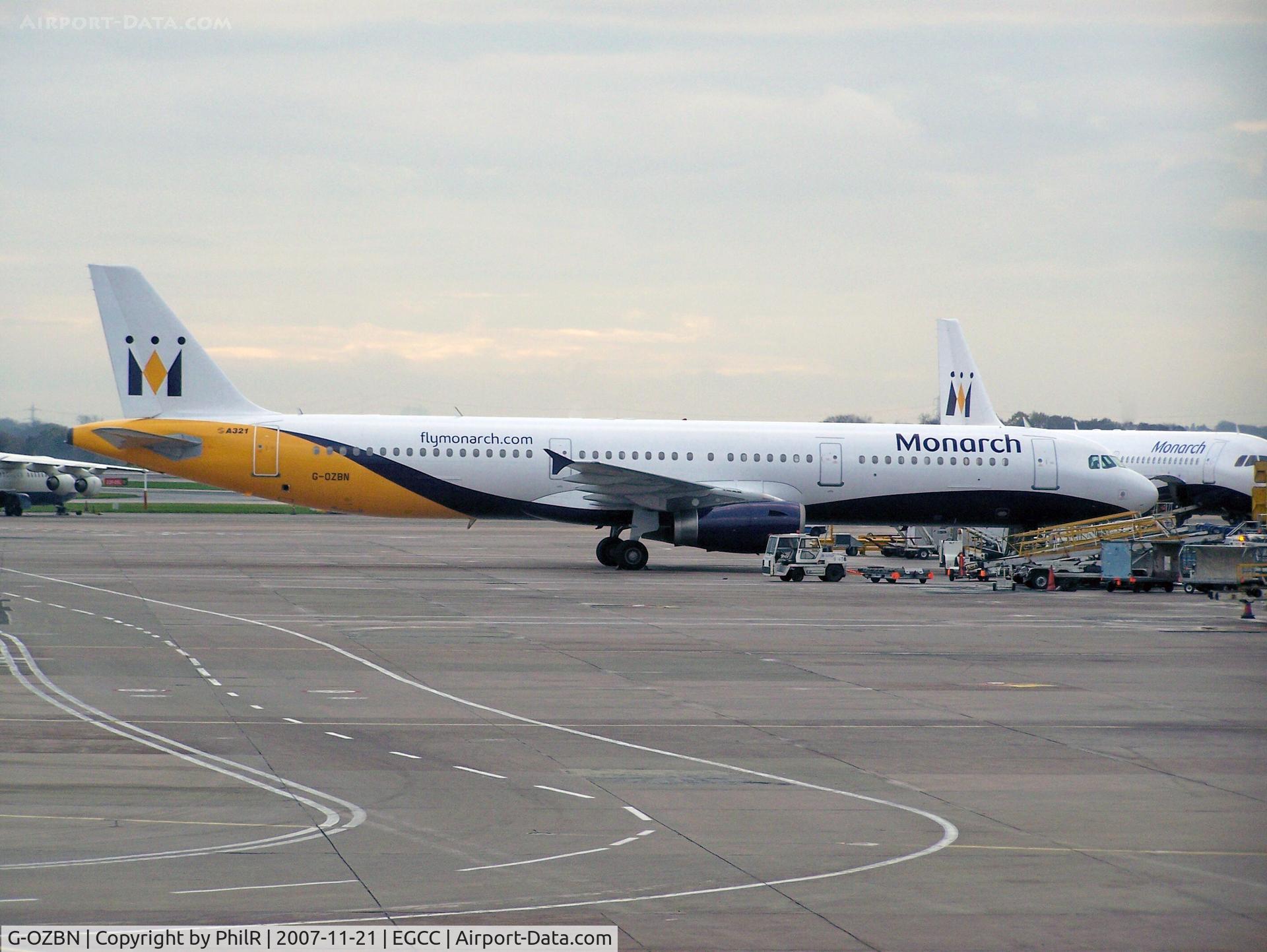G-OZBN, 1999 Airbus A321-231 C/N 1153, 1991 Airbus A321-200 Monarch G-OZBN MAN