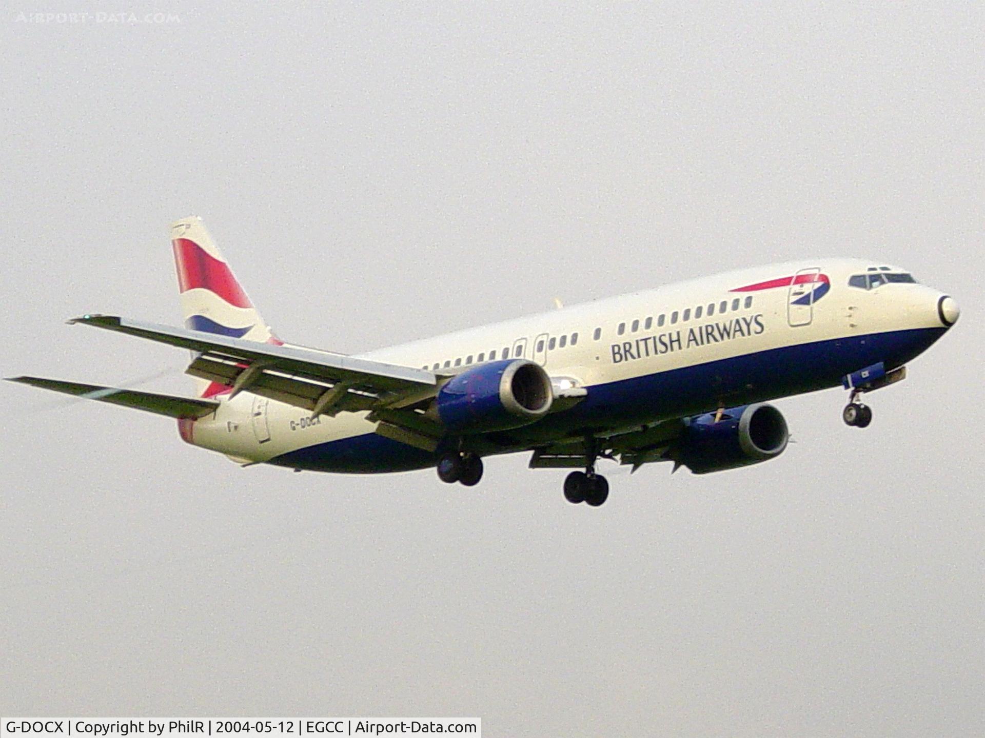 G-DOCX, 1993 Boeing 737-436 C/N 25857, British Airways 1993 Boeing 737-400 G-DOCX MAN