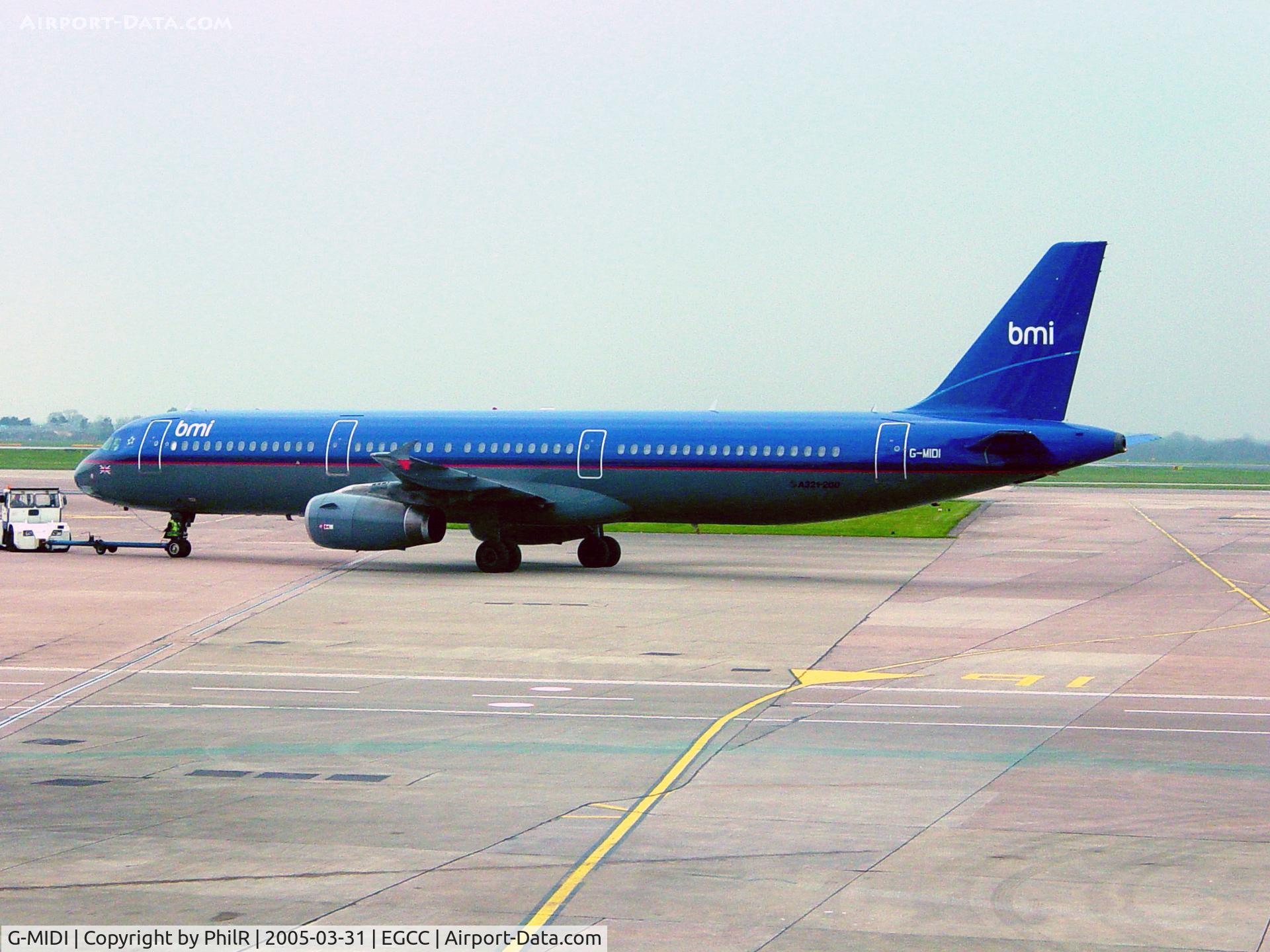 G-MIDI, 1999 Airbus A321-231 C/N 974, bmi 1999 Airbus A321-200 G-MIDI MAN