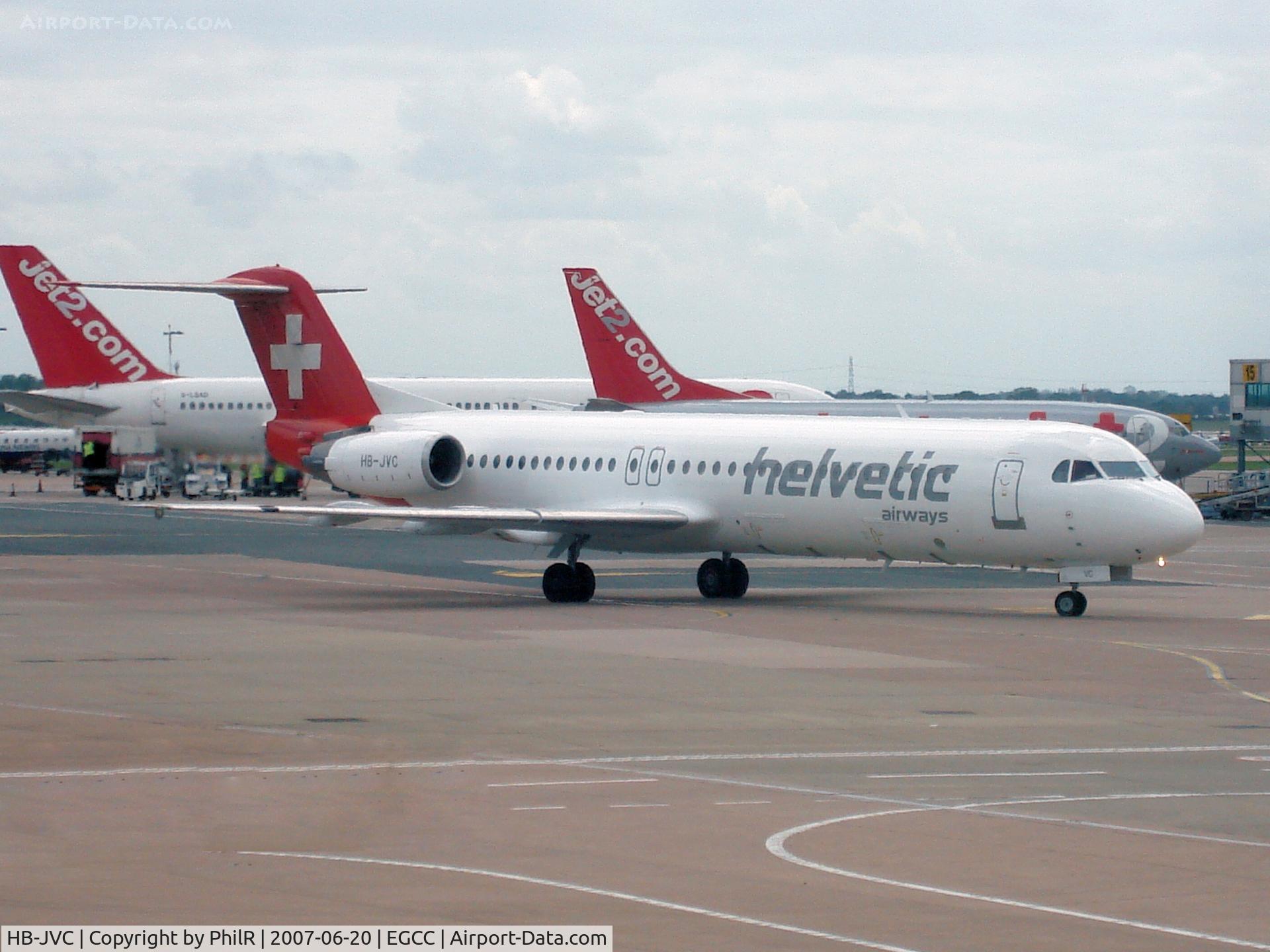 HB-JVC, 1994 Fokker 100 (F-28-0100) C/N 11501, Helvetic 1994 Fokker F100 HB-JVC MAN