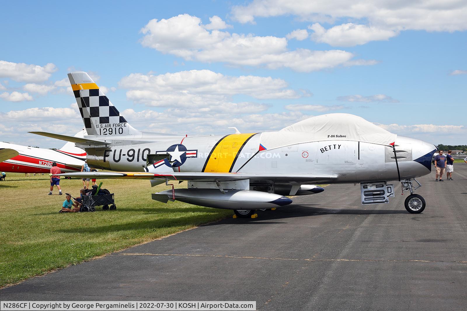 N286CF, 1952 North American F-86F Sabre C/N 191-812, Oshkosh 2022.