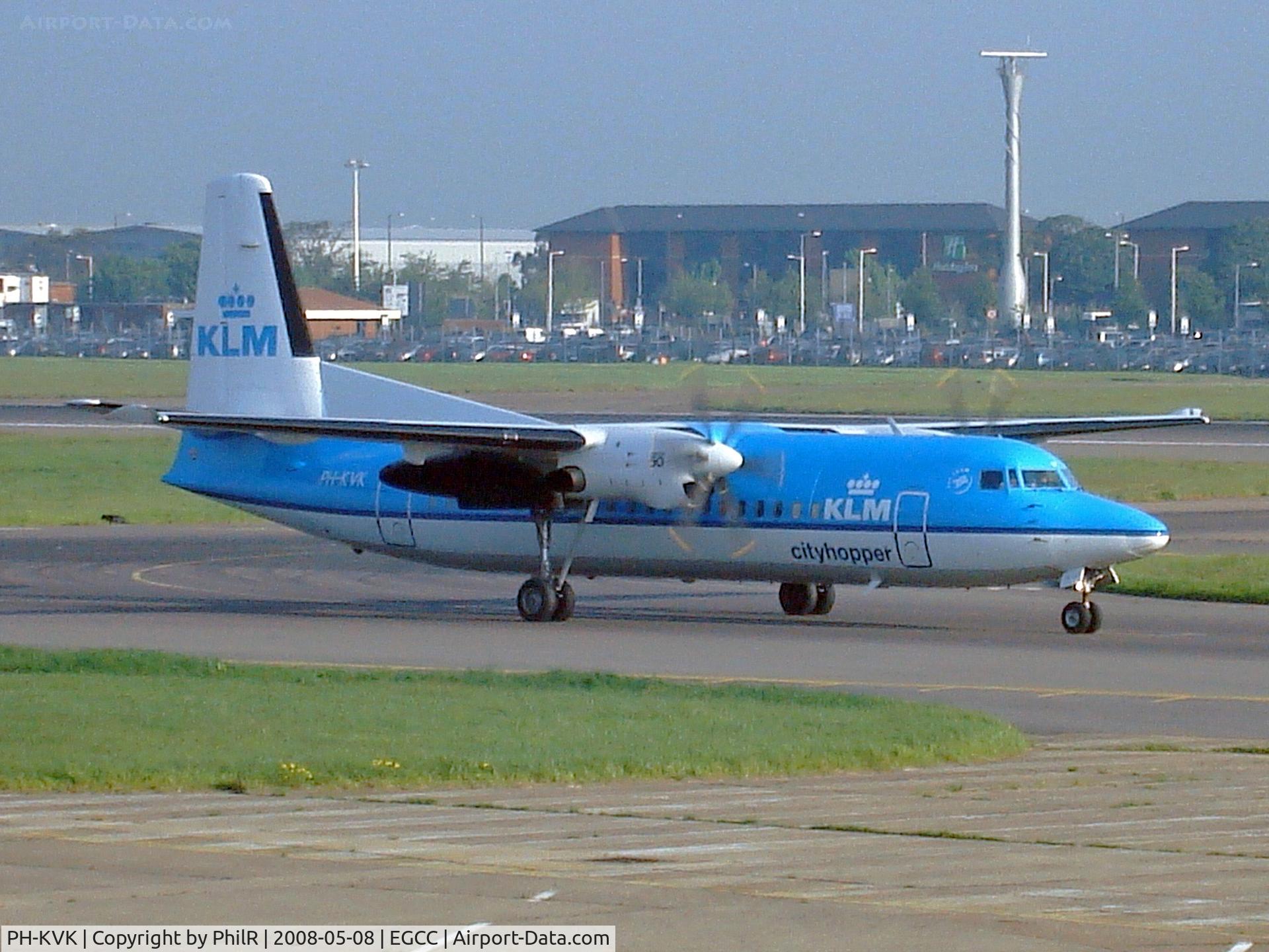 PH-KVK, 1991 Fokker 50 C/N 20219, KLM Cityhopper 1991 Fokker F-50 PH-KVK MAN