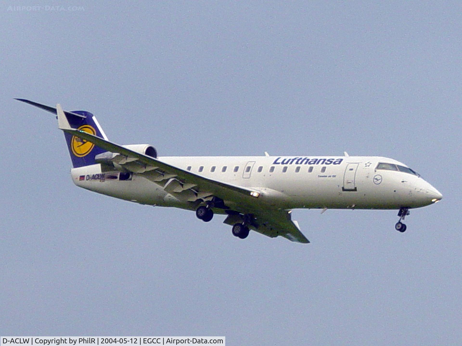 D-ACLW, 1996 Canadair CRJ-200LR (CL-600-2B19) C/N 7114, Lufthansa 1996 Canadair CRJ-200LR D-ACLW MAN