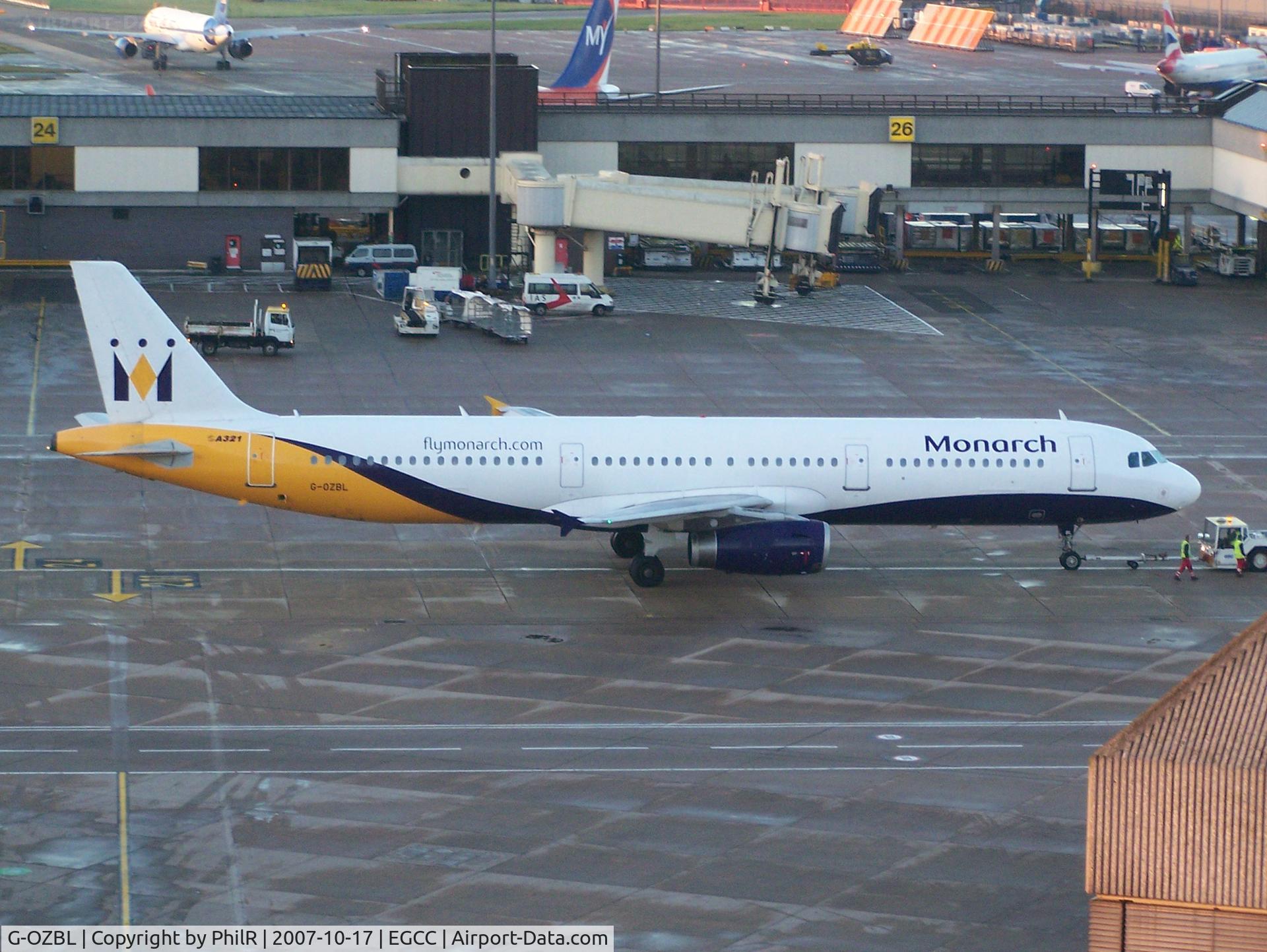 G-OZBL, 1998 Airbus A321-231 C/N 864, Monarch 1998 Airbus A321-200 G-OZBL MAN