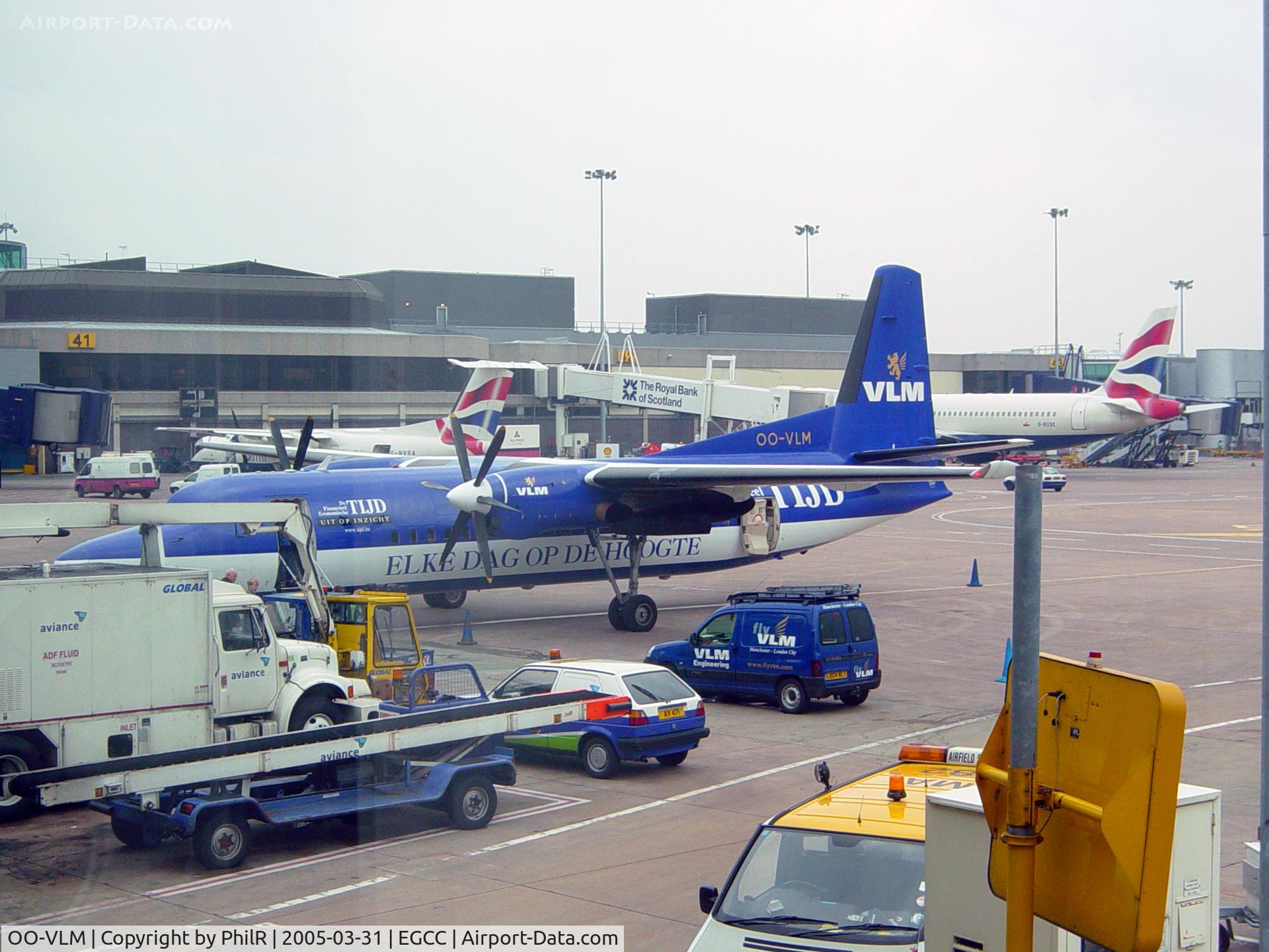 OO-VLM, 1988 Fokker 50 C/N 20135, VLM 1988 Fokker 50 OO-VLM MAN