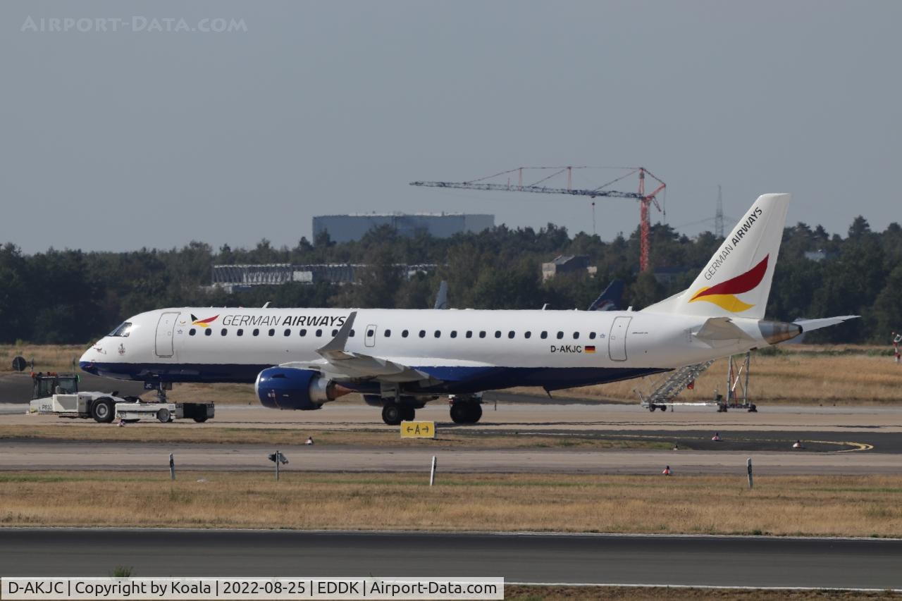 D-AKJC, 2008 Embraer 190LR (ERJ-190-100LR) C/N 189, First pic in the database.