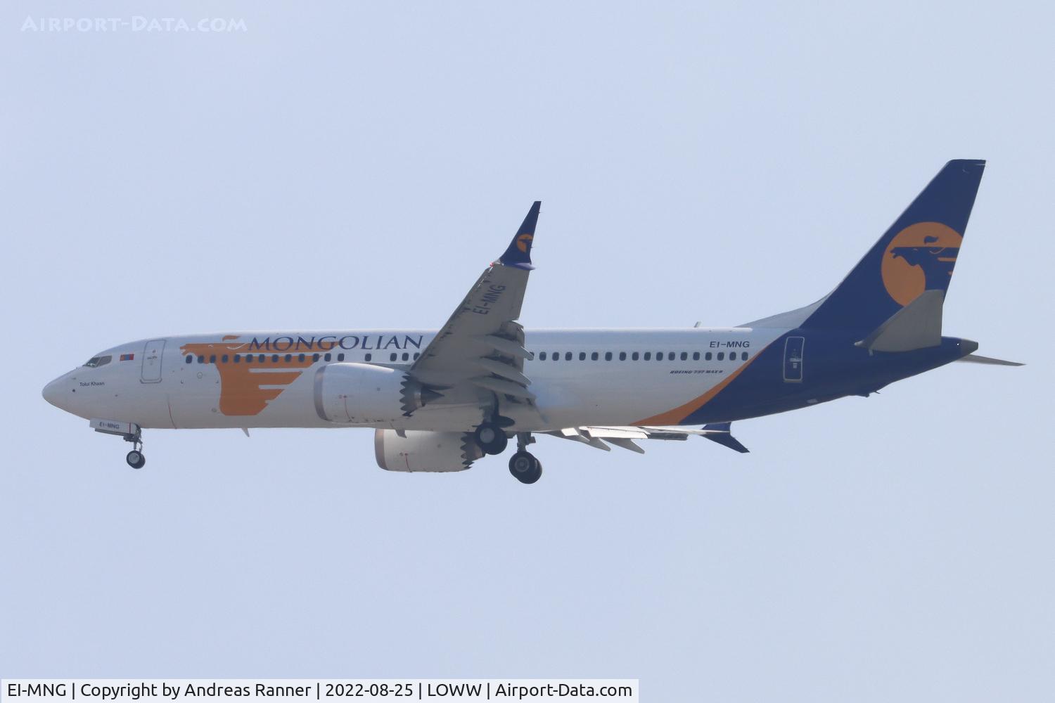 EI-MNG, 2019 Boeing 737-8 MAX C/N 43795, MIAT Mongolian Airlines Booeing 737 MAX