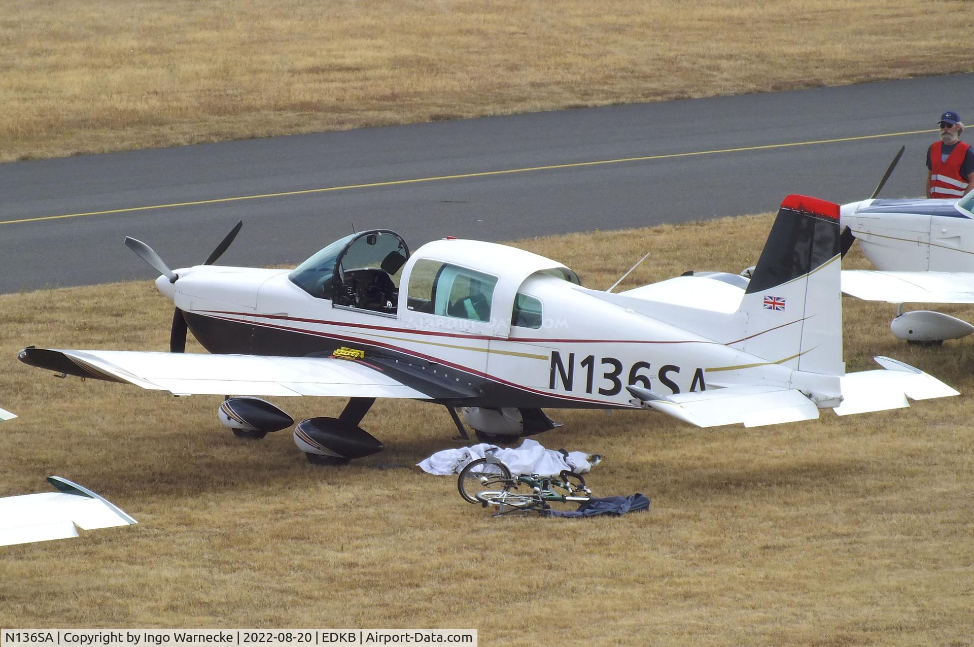 N136SA, 1993 American General AG-5B Tiger C/N 10164, Grumman American (American General) AG-5B Tiger (AA-5B) at the 2022 Grumman Fly-in at Bonn-Hangelar airfield