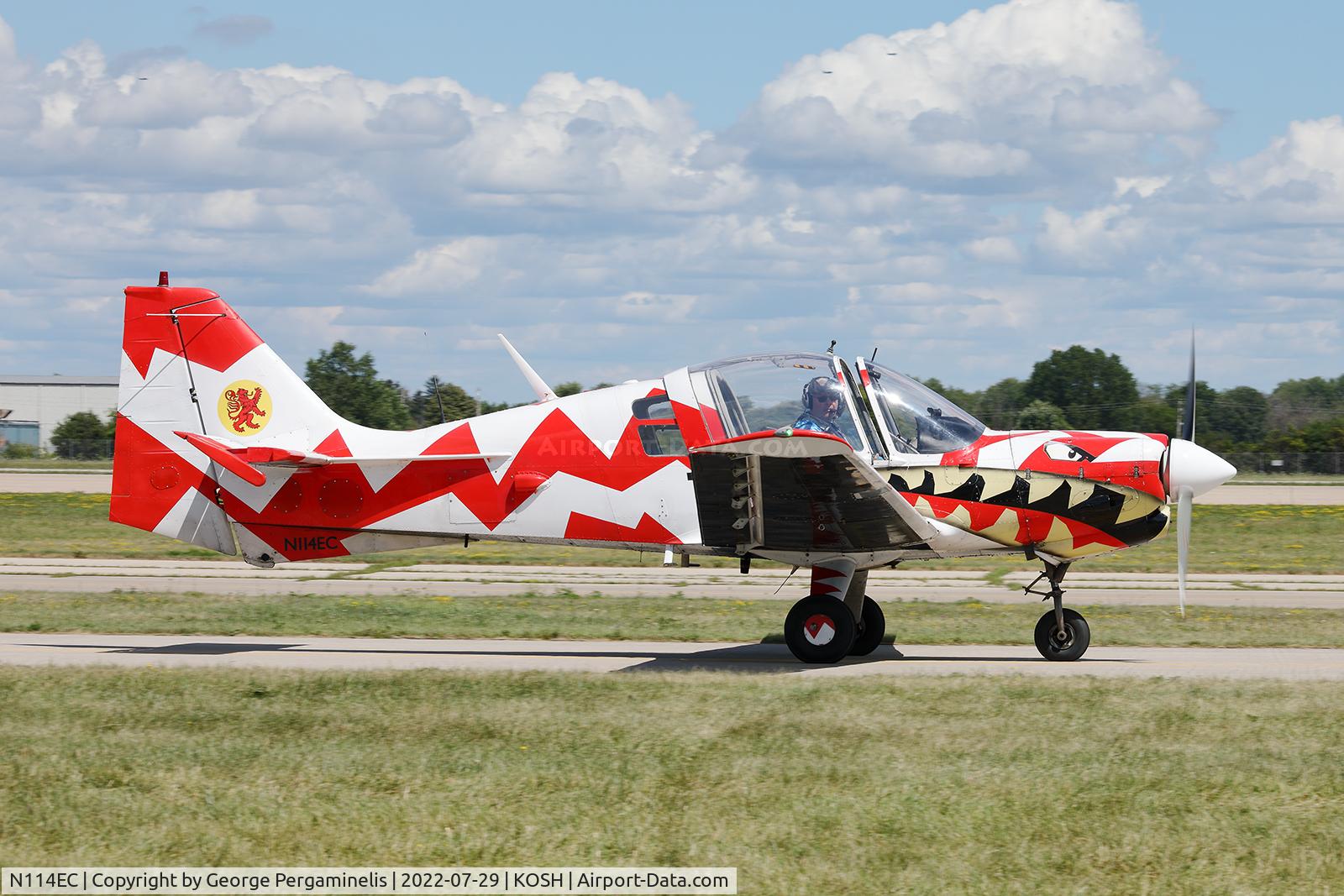 N114EC, 1971 Scottish Aviation Bulldog Series 100 Model 101 C/N BH100/132, Oshkosh 2022.