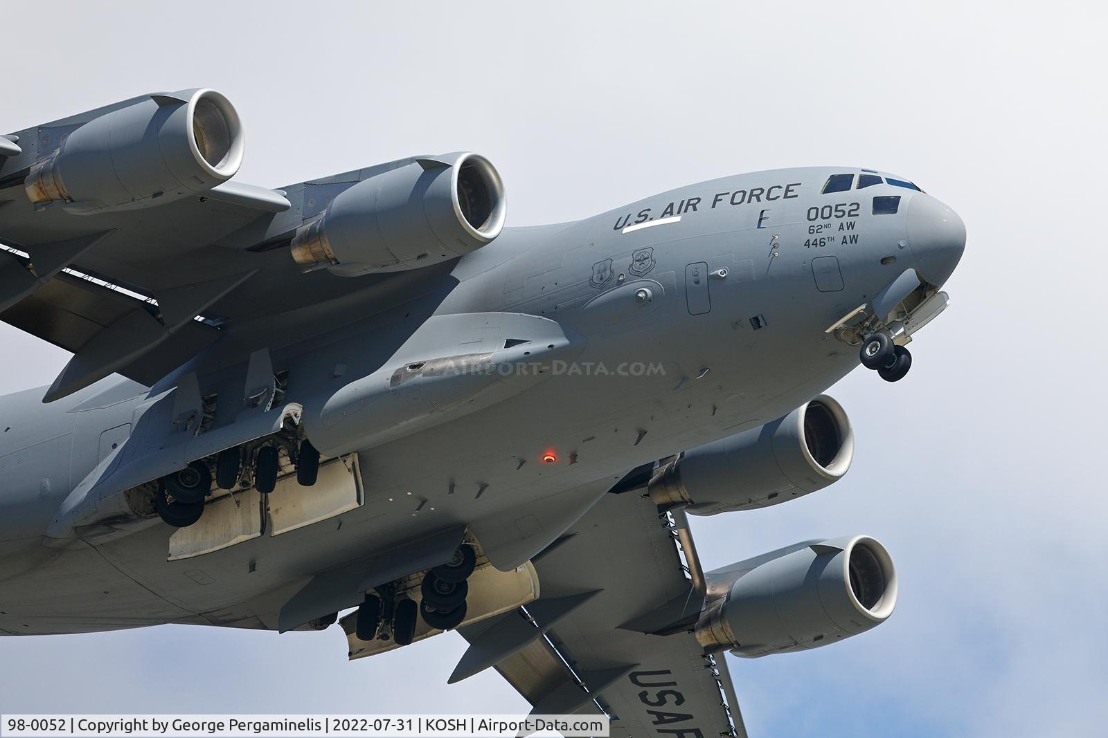 98-0052, 1998 Boeing C-17A Globemaster III C/N 50056/P-52, Oshkosh 2022.