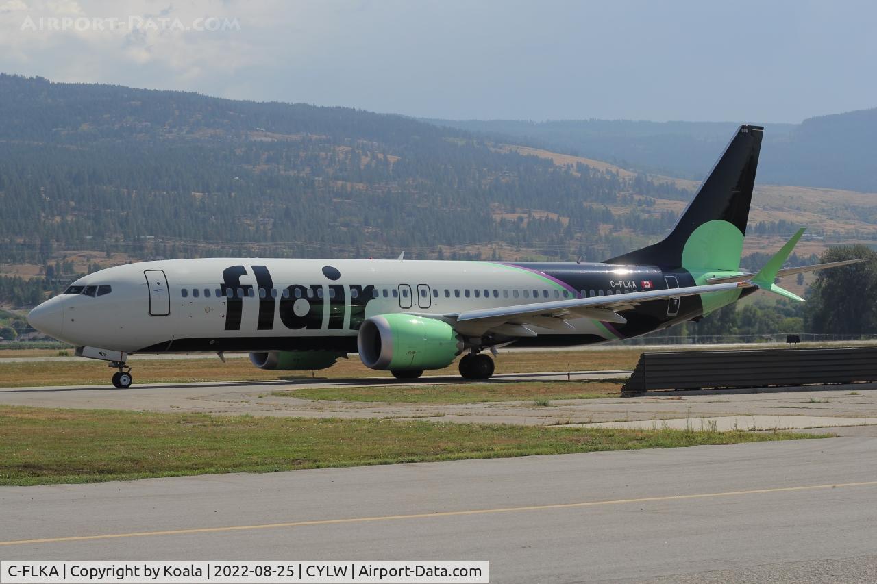 C-FLKA, 2021 Boeing 737-8 MAX C/N 64943, Departure to Edmonton