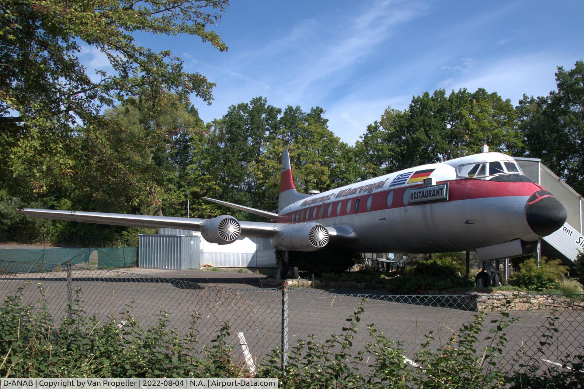 D-ANAB, 1959 Vickers Viscount 814 C/N 369, This old Lufthansa Viscount is now a Greek restaurant in Hannover, Germany
