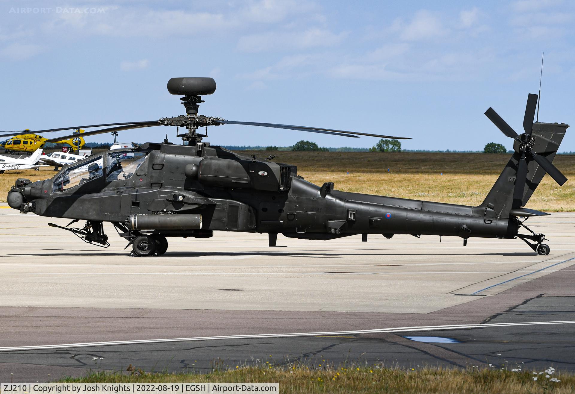ZJ210, Westland Apache AH.1 C/N DU044/WAH44, On Stand at Norwich.