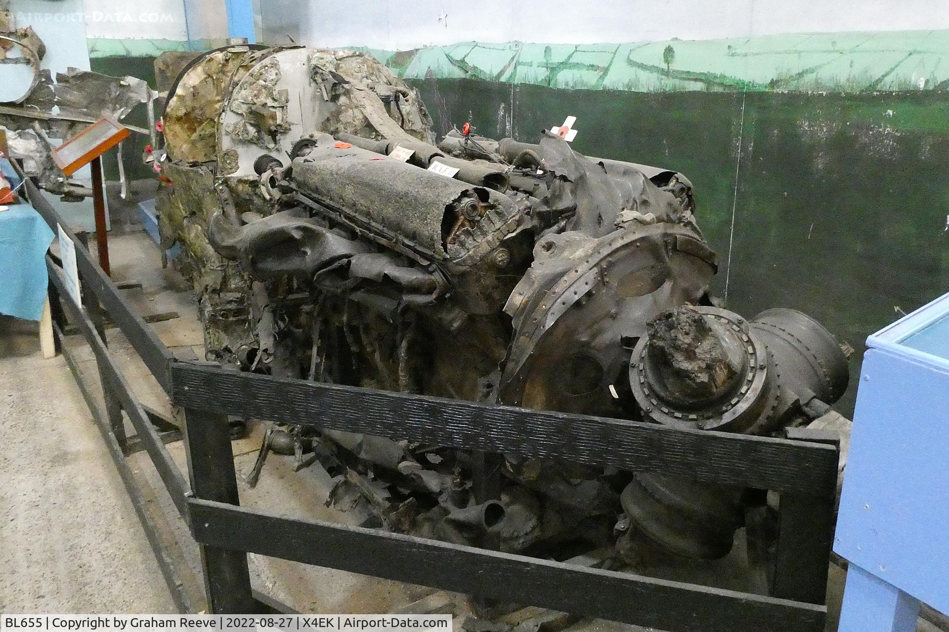 BL655, 1943 Supermarine Spitfire Vb C/N CBAF.1680, The remains of BL655, on display at East Kirkby.