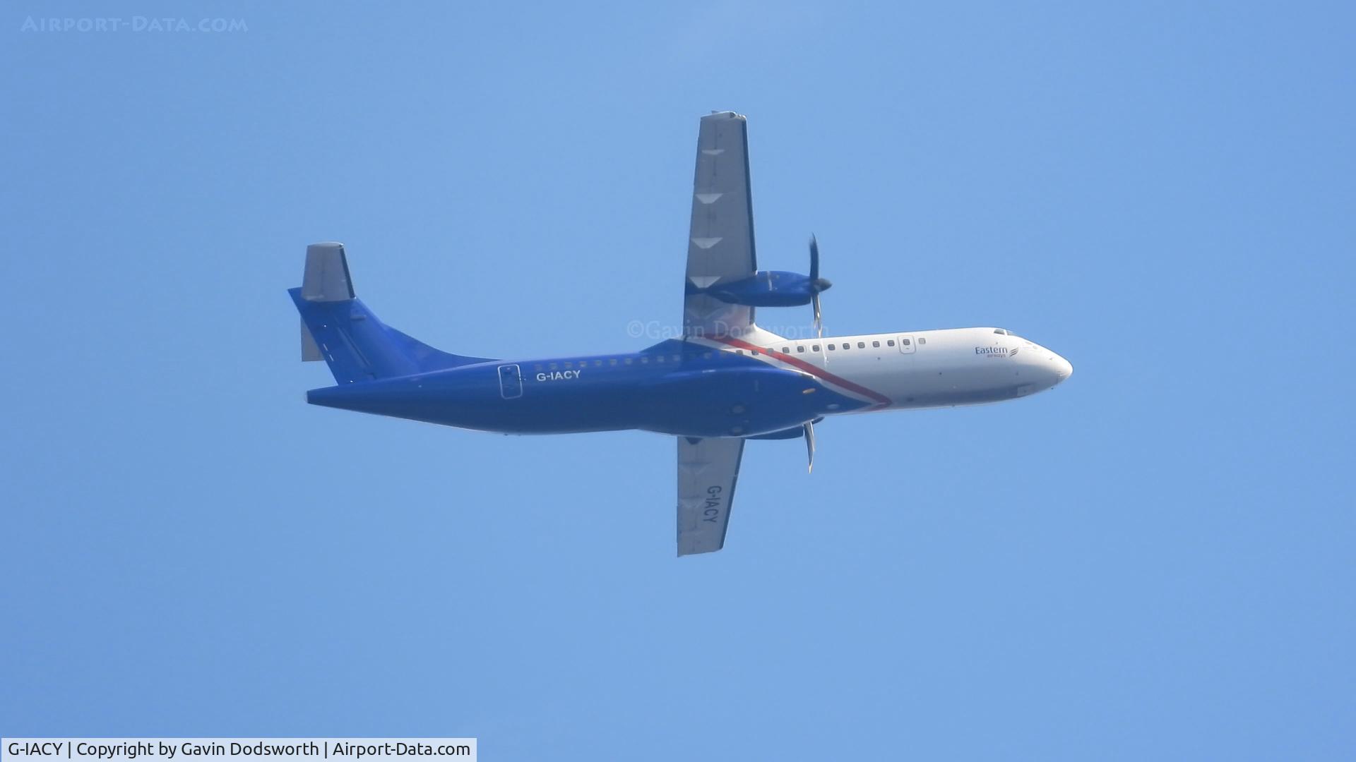 G-IACY, 2017 ATR 72-212 C/N 1448, Over Darlington on August 27th 2022 going to from Teesside to Jersey