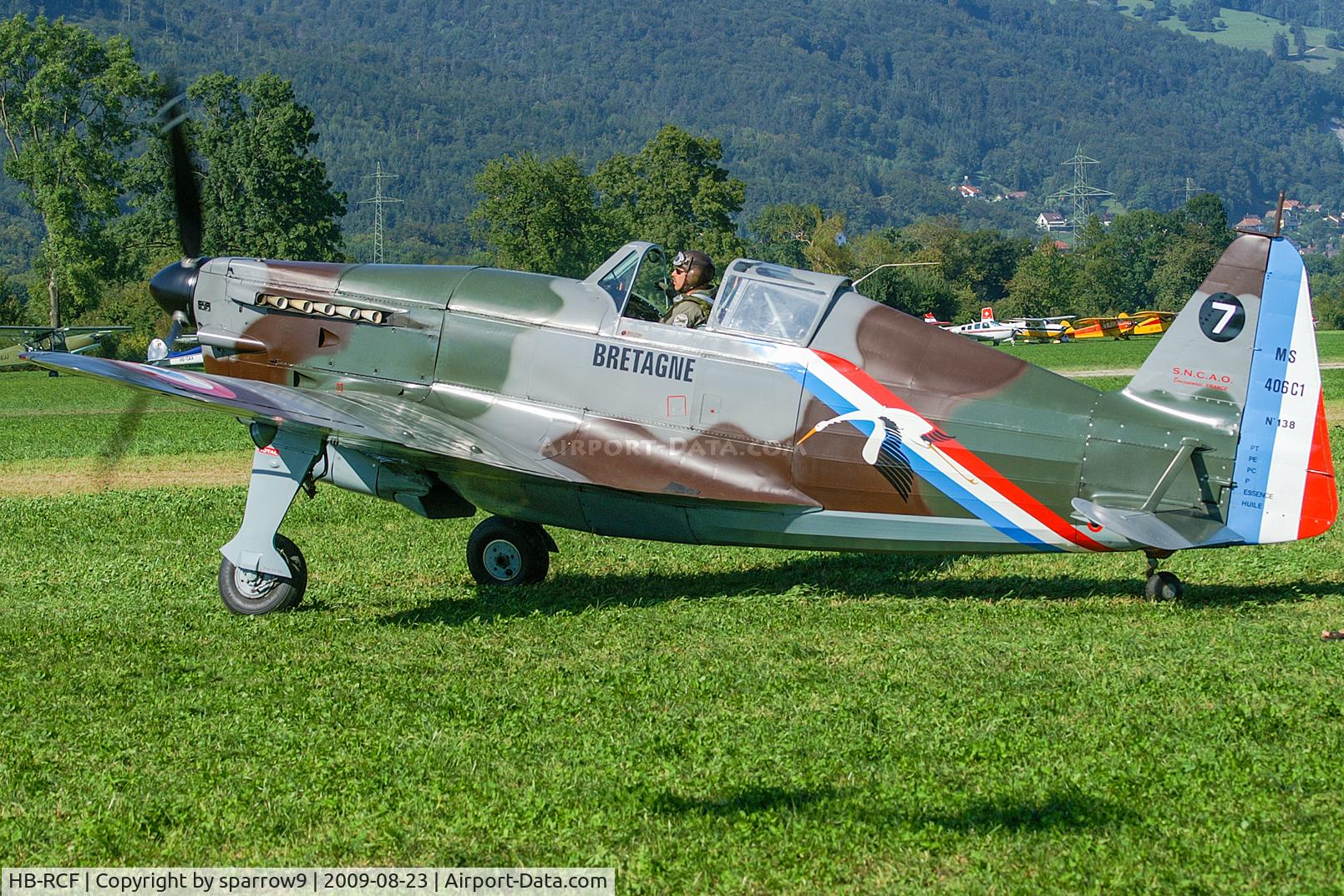 HB-RCF, 1942 Morane-Saulnier D-3801 (MS-412) C/N 194, Rebuilt with parts of J-84,J-276 and J-143. Painted in the colors of the aircraft of Cmdr Coadou,