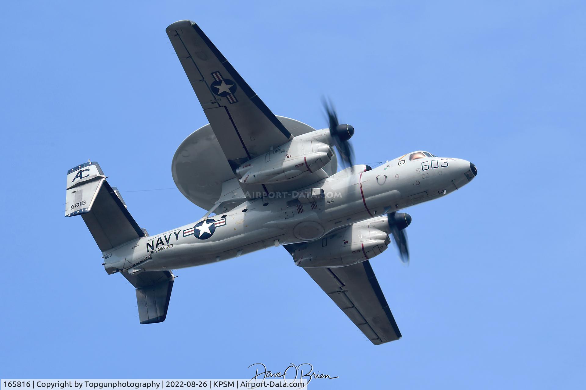 165816, Northrop Grumman E-2C Hawkeye C/N A187, SCREWTOP31 heading back to NAS Norfolk