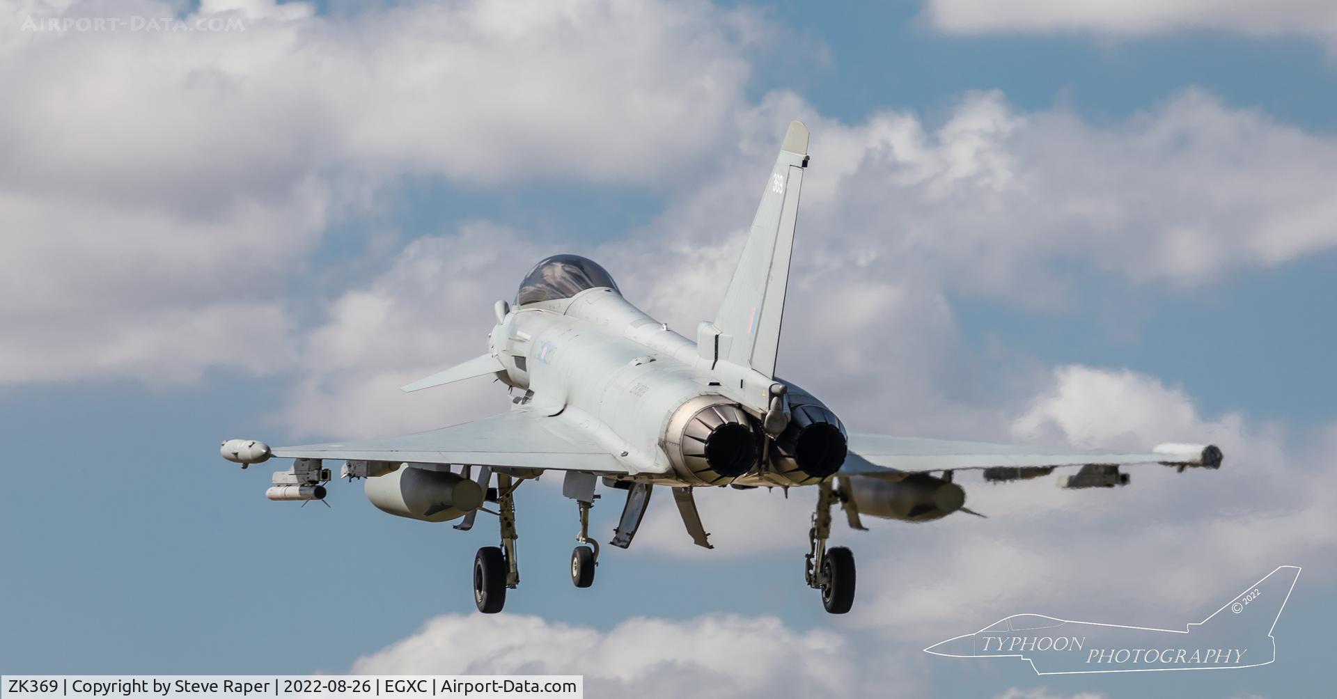 ZK369, 2015 Eurofighter EF-2000 Typhoon FGR4 C/N BS130, on recovery to RAF Coningsby