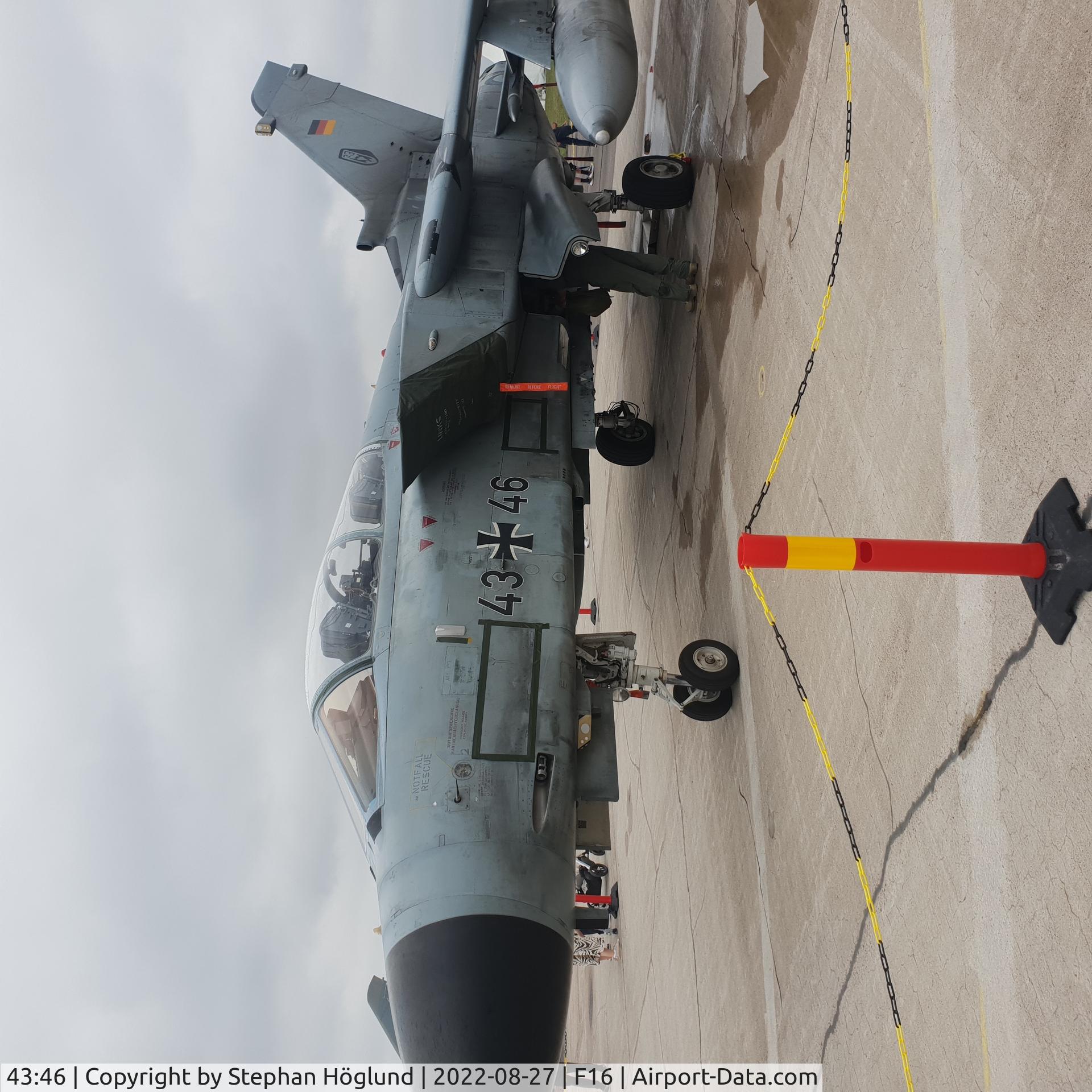 43:46, Panavia Tornado IDS C/N 43:46, Tornado 43:46 at F16 airbase uppsala, Sweden 20220827