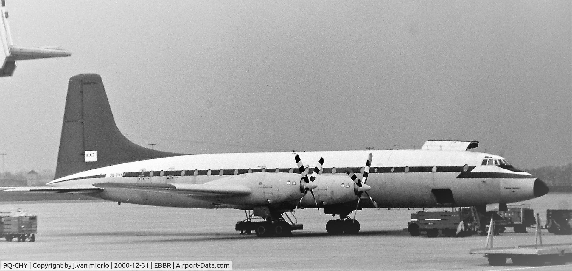 9Q-CHY, 1959 Bristol Britannia C.1 (175 Britannia 253F) C/N 13421, BRUCARGO Belgium