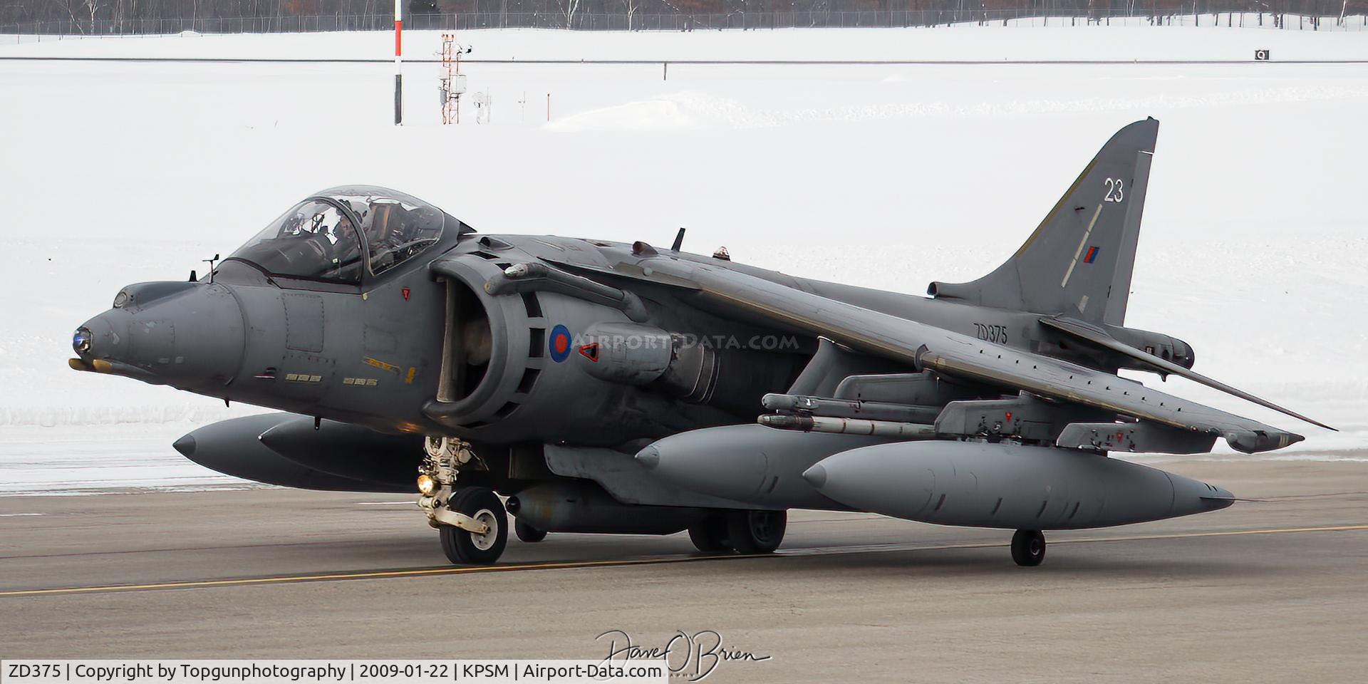 ZD375, 1988 British Aerospace Harrier GR.7 C/N P23, ASCOT52