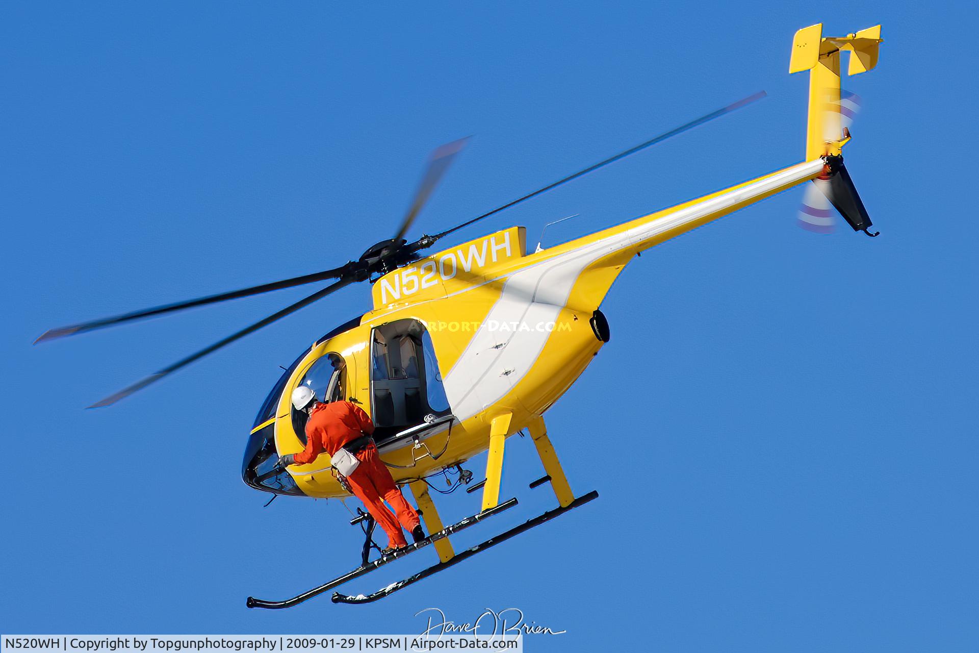 N520WH, 1988 McDonnell Douglas 369E C/N 0288E, working on the high tension power lines