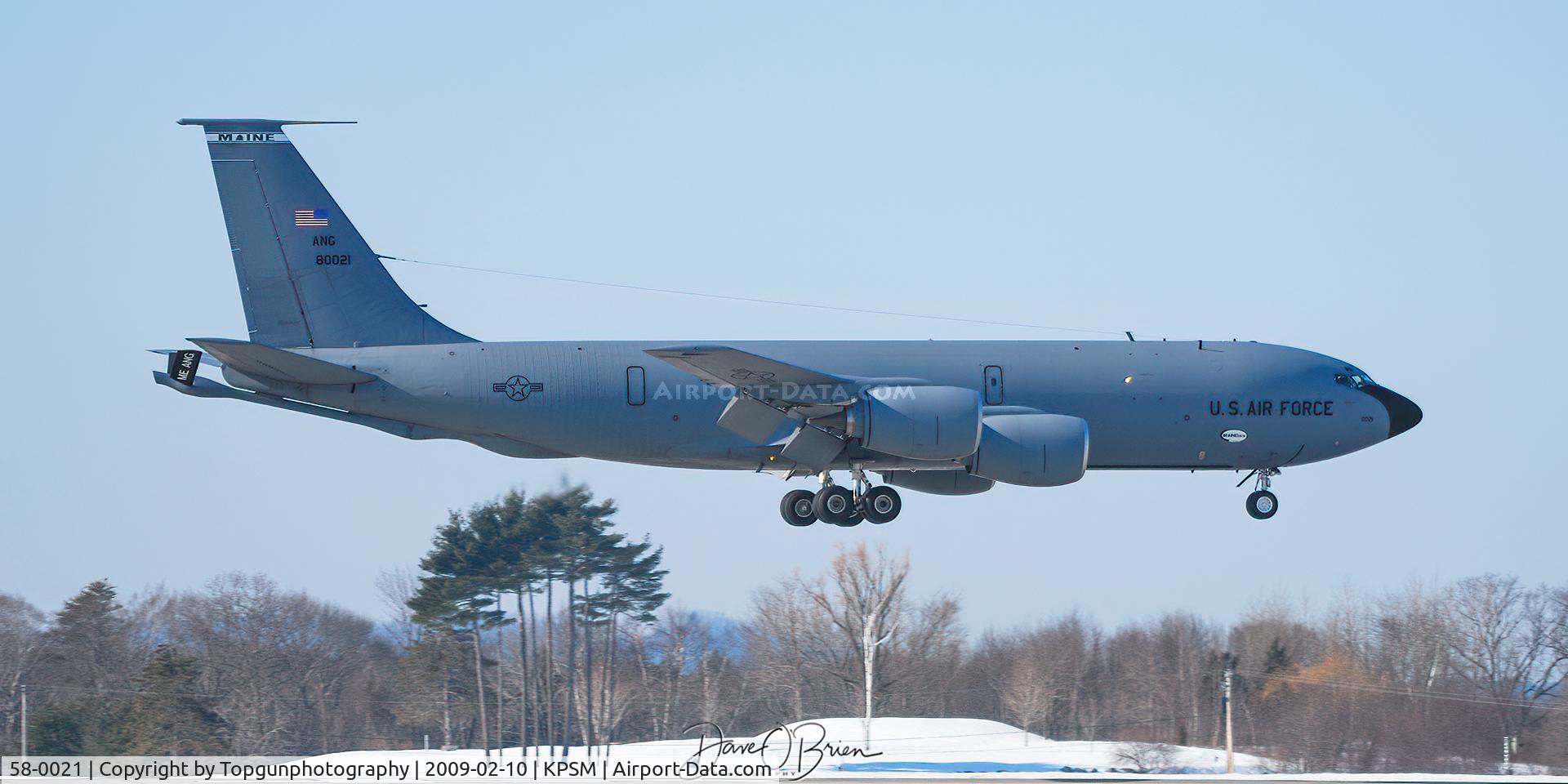58-0021, 1958 Boeing KC-135R Stratotanker C/N 17766, MAINE86 working RW34