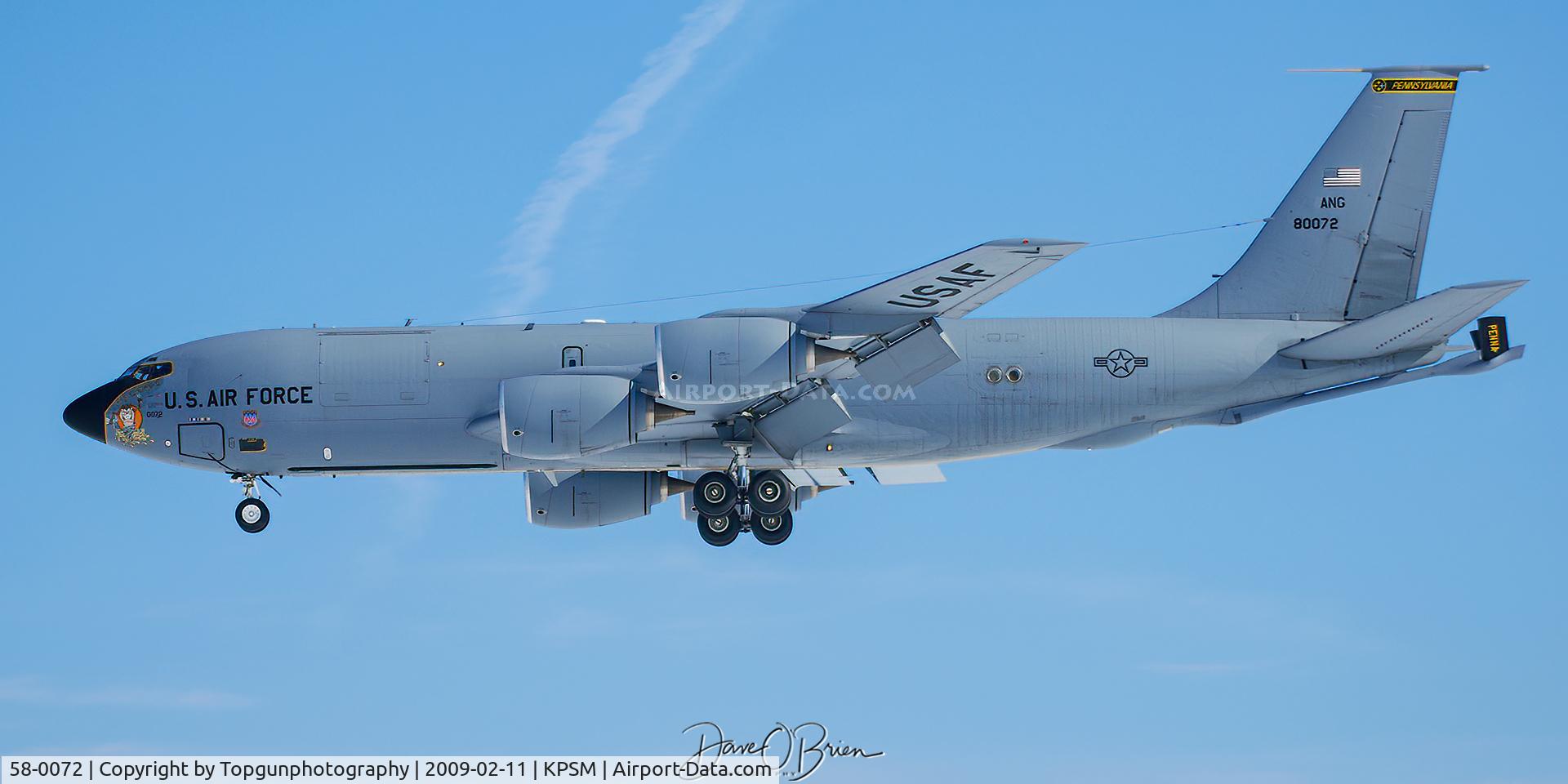 58-0072, 1958 Boeing KC-135T Stratotanker C/N 17847, PA ANG