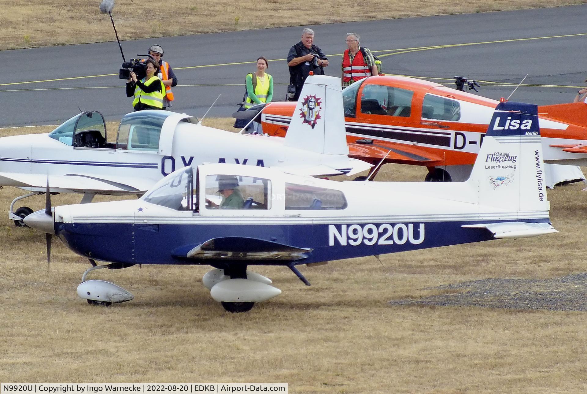 N9920U, 1977 Grumman American AA-5A Cheetah C/N AA5A0320, Grumman American AA-5A Cheetah at the 2022 Grumman Fly-in at Bonn-Hangelar airfield