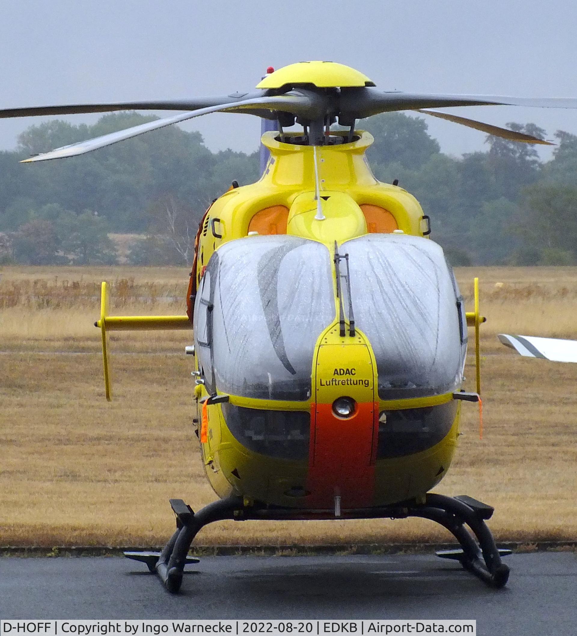 D-HOFF, 2002 Eurocopter EC-135 P2+ C/N 0260, Eurocopter EC135P2+ 'Christoph 8' EMS-helicopter of ADAC Luftrettung at Bonn-Hangelar airfield during the Grumman Fly-in 2022