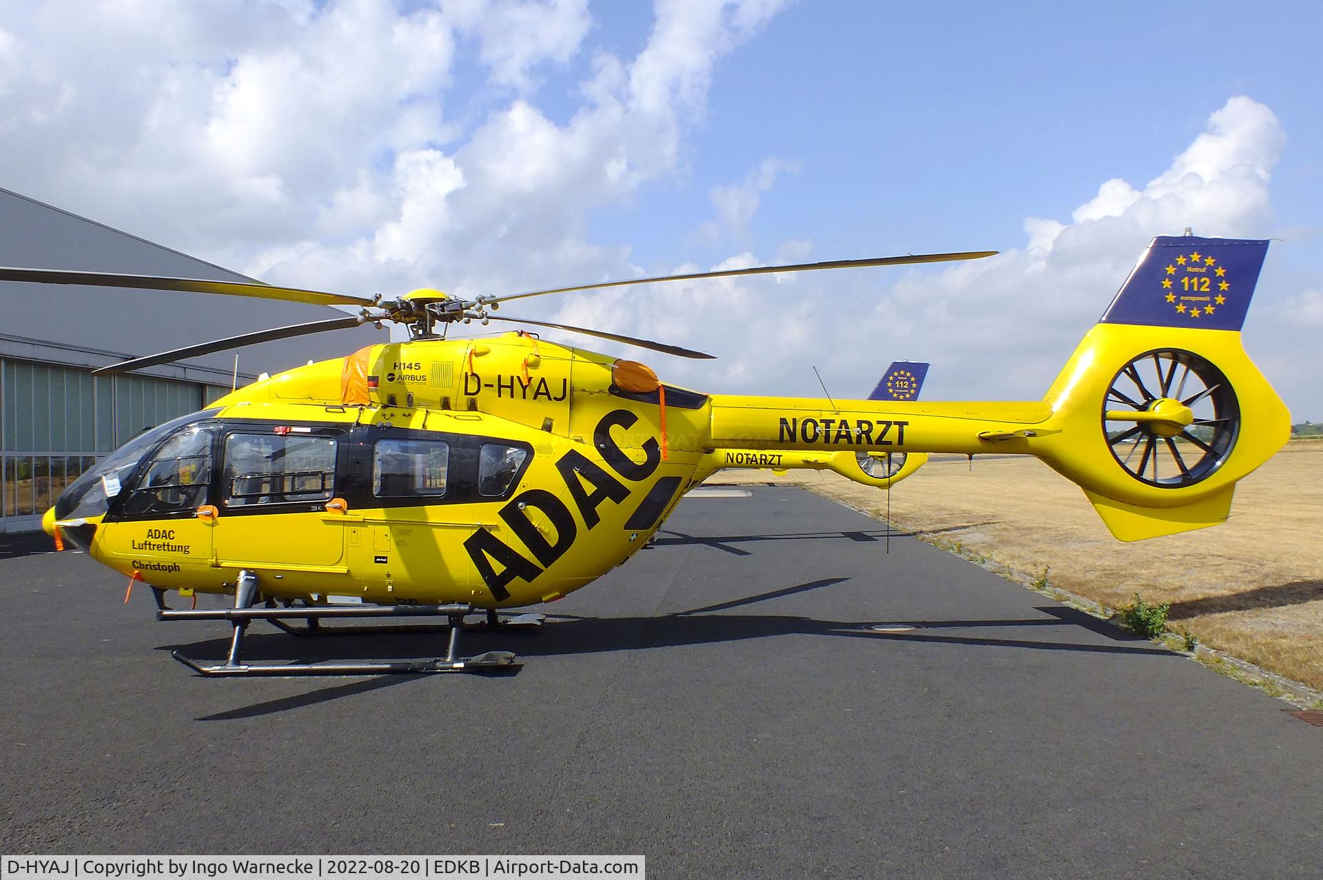 D-HYAJ, 2016 Airbus Helicopters H-145M (BK-117D-2) C/N 20103, Airbus Helicopters H145M EMS-helicopter of ADAC Luftrettung at Bonn-Hangelar airfield during the Grumman Fly-in 2022