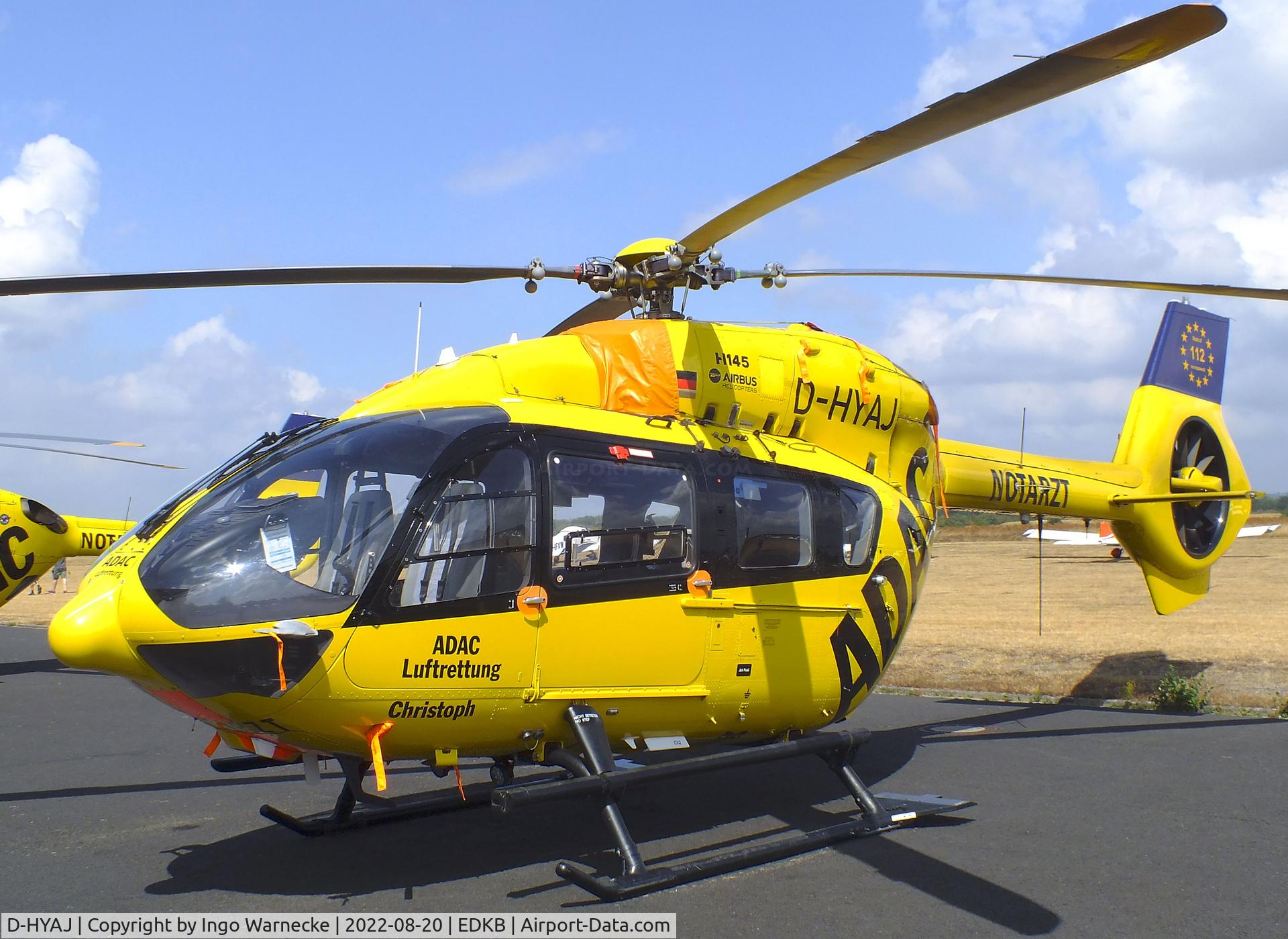D-HYAJ, 2016 Airbus Helicopters H-145M (BK-117D-2) C/N 20103, Airbus Helicopters H145M EMS-helicopter of ADAC Luftrettung at Bonn-Hangelar airfield during the Grumman Fly-in 2022