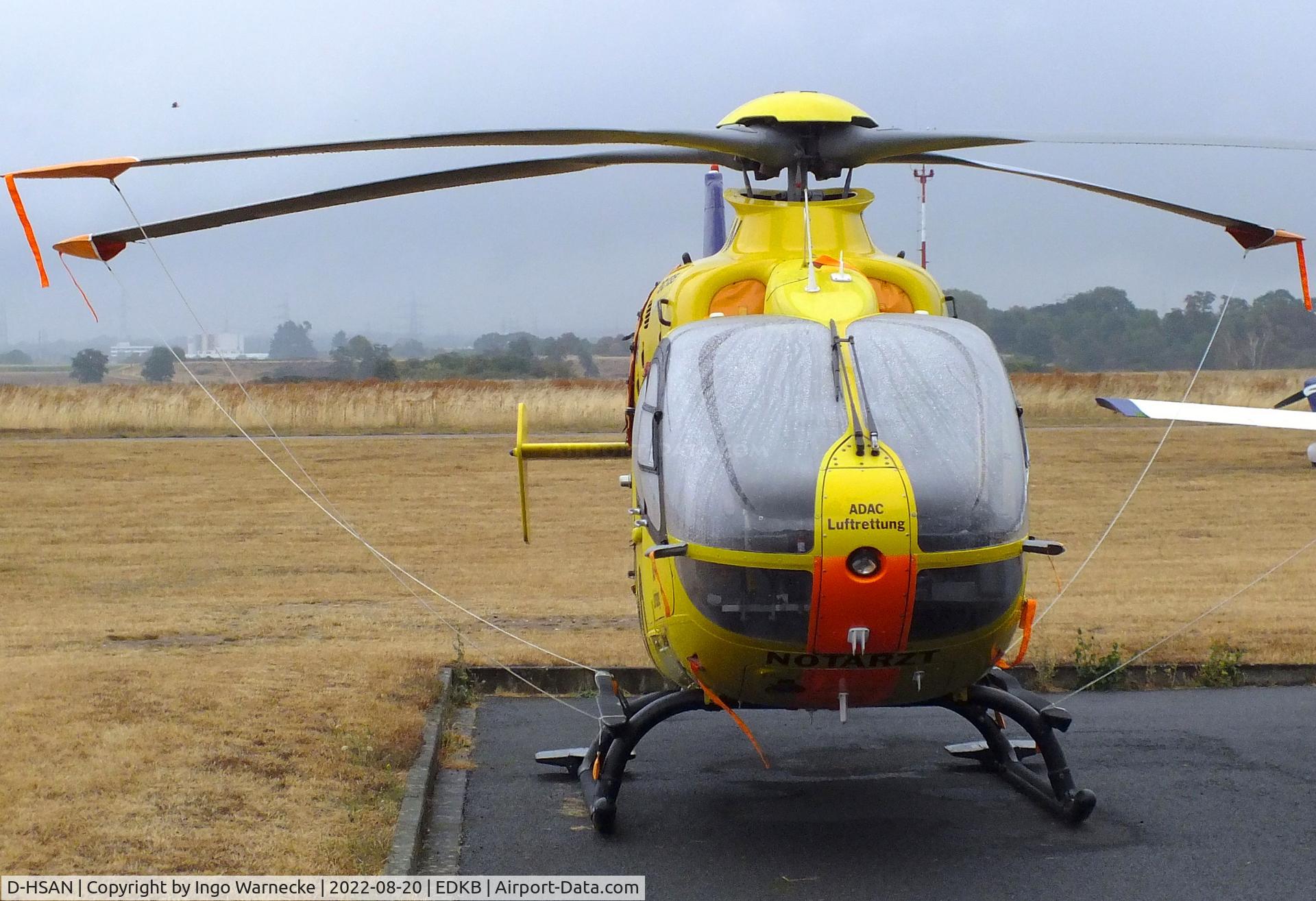 D-HSAN, Eurocopter EC-135P-2 C/N 0276, Eurocopter EC135P2 EMS-helicopter of ADAC Luftrettung at Bonn-Hangelar airfield during the Grumman Fly-in 2022