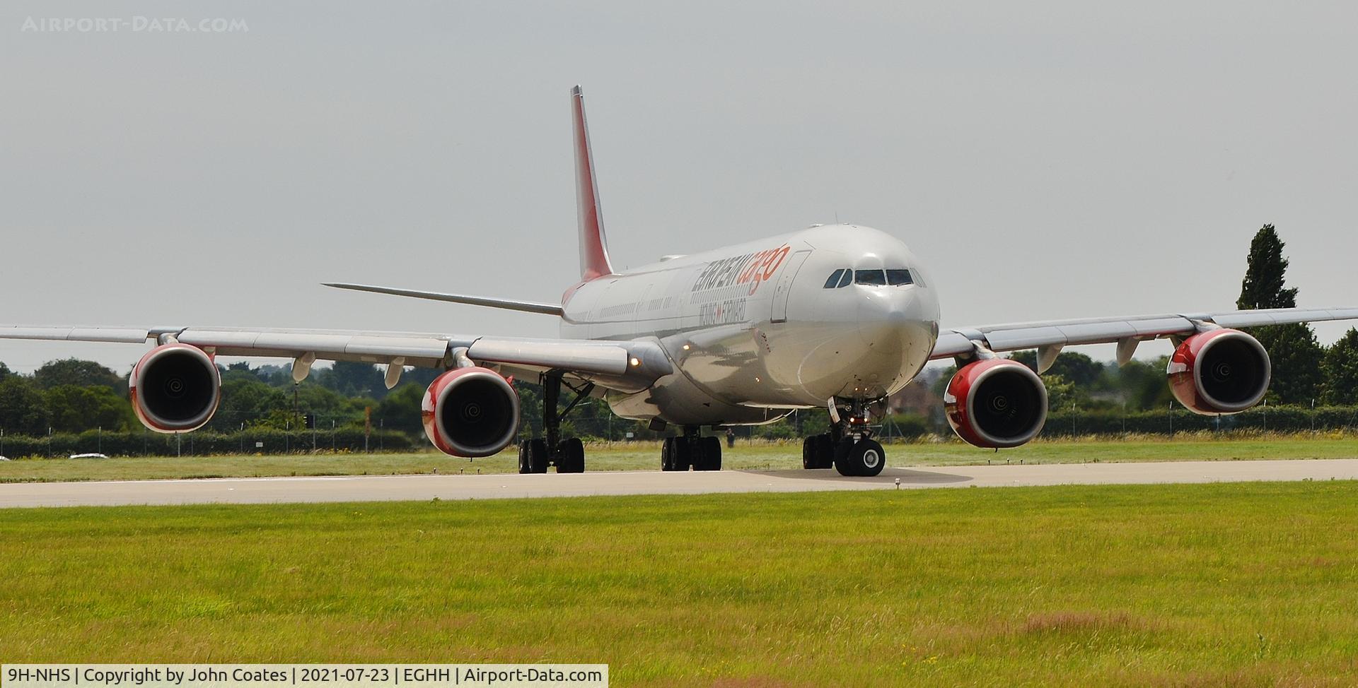 9H-NHS, 2006 Airbus A340-642 C/N 736, Turning on arrival