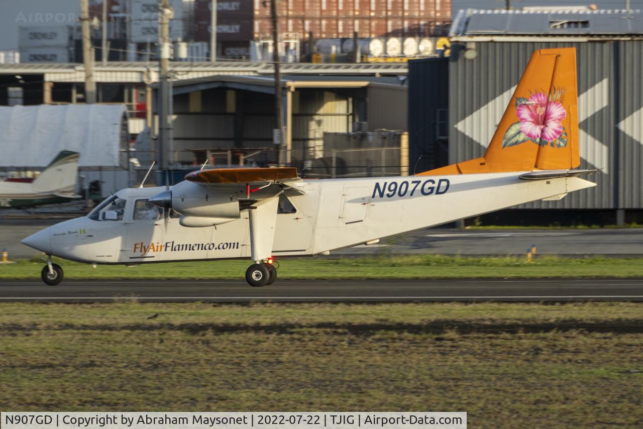 N907GD, 1973 Britten-Norman BN-2A-26 Islander C/N 340, New livery Paint