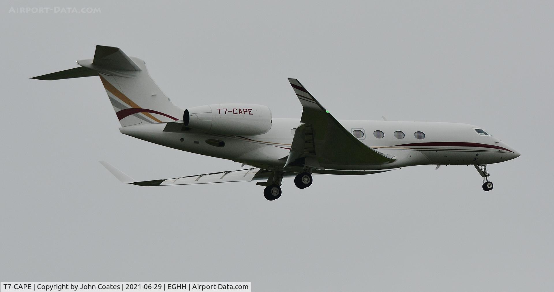 T7-CAPE, 2019 Gulfstream Aerospace GVII-G600 C/N 73010, Finals to 08