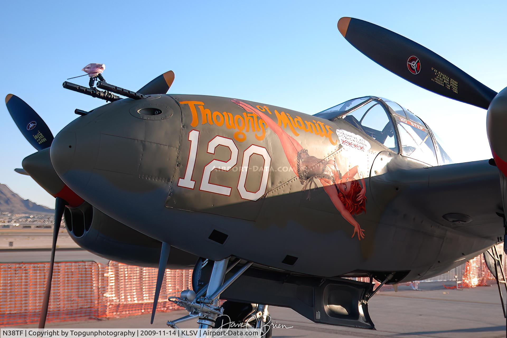 N38TF, 1944 Lockheed P-38M C/N 44-53095, nose art
